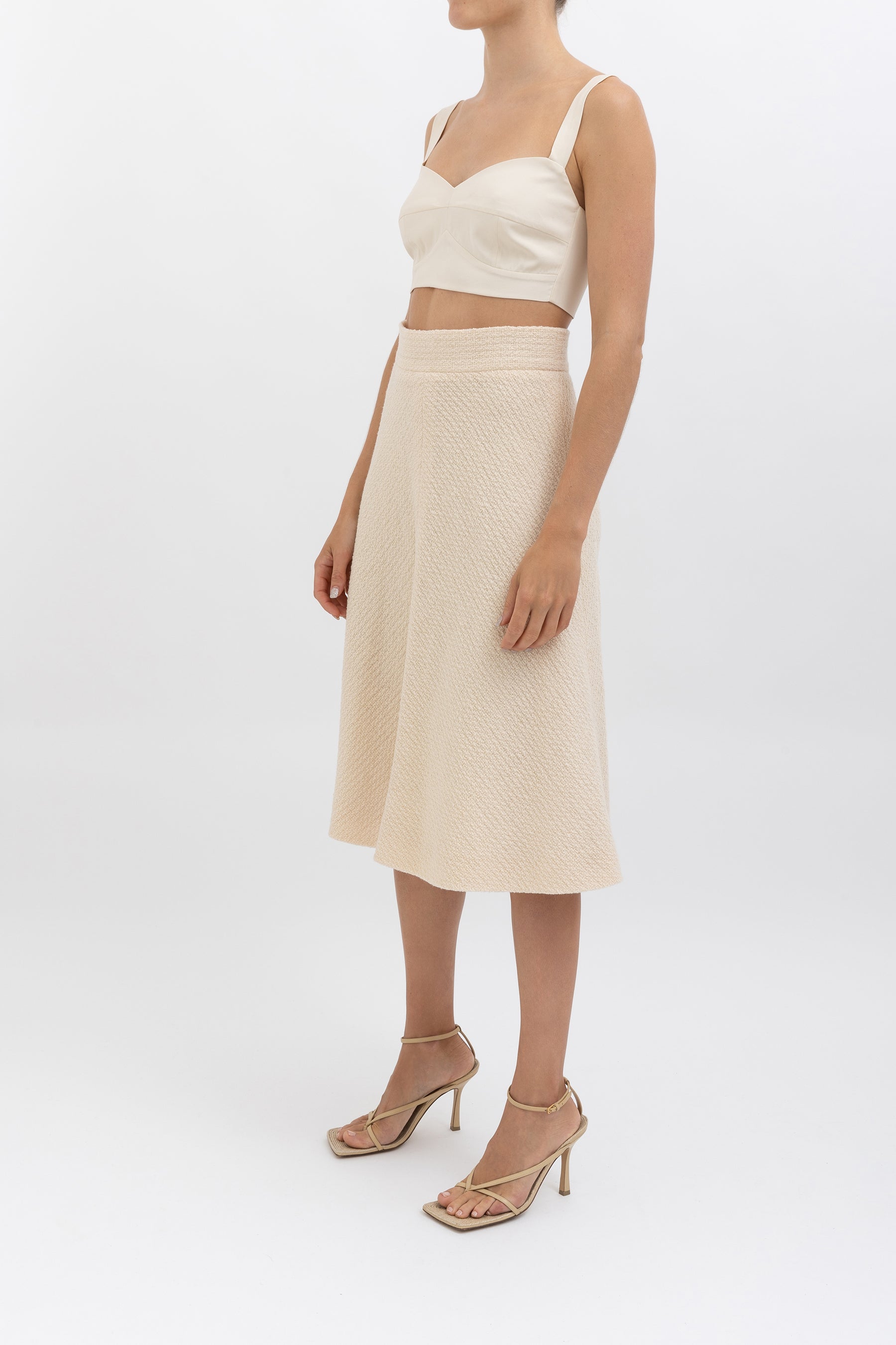Cream Wool Skirt