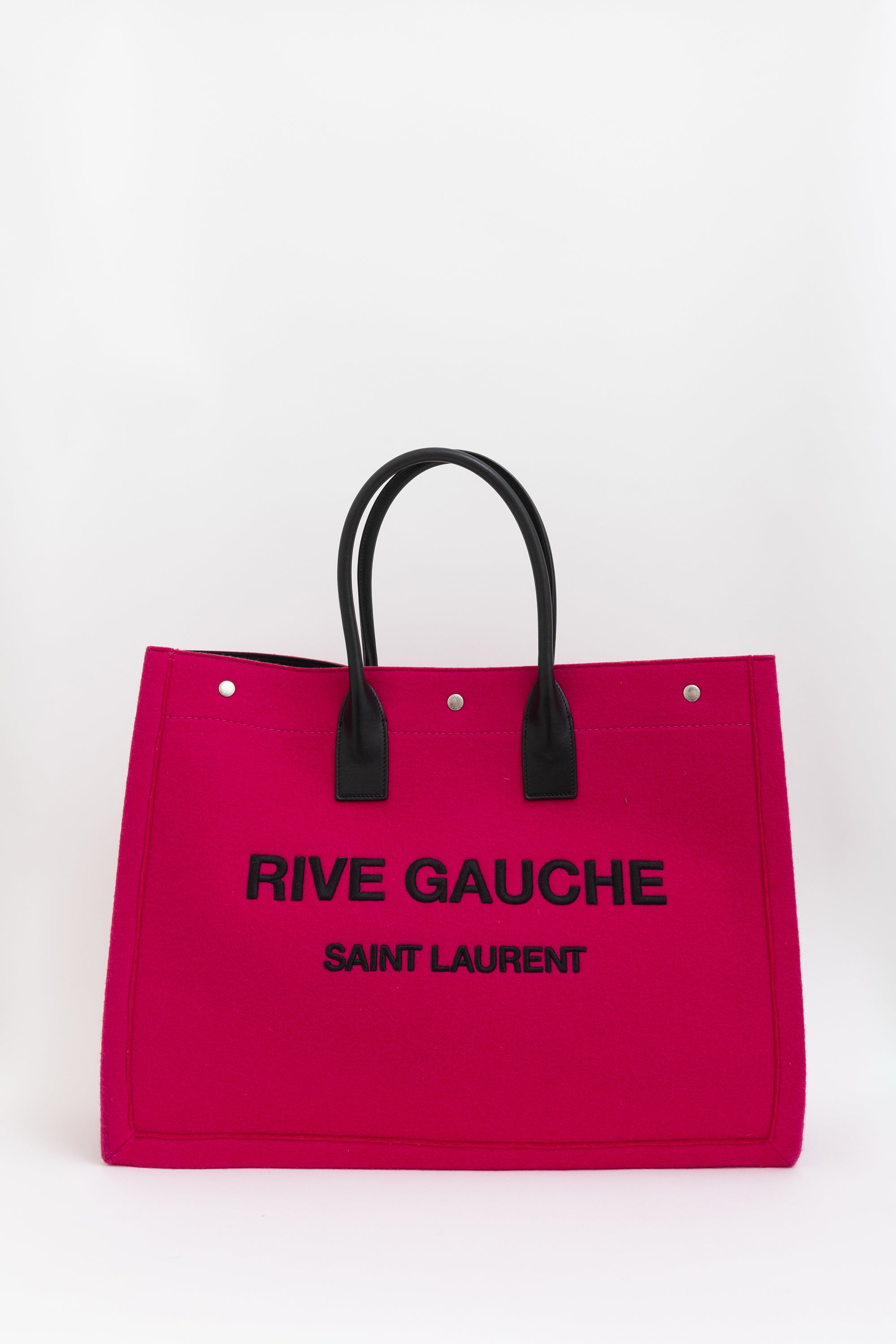 rive gauche tote bag in linen and leather