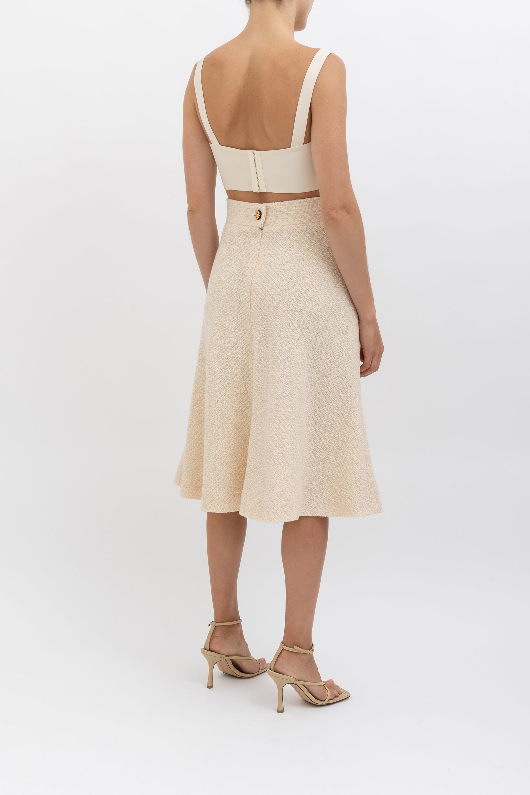 Cream Wool Skirt