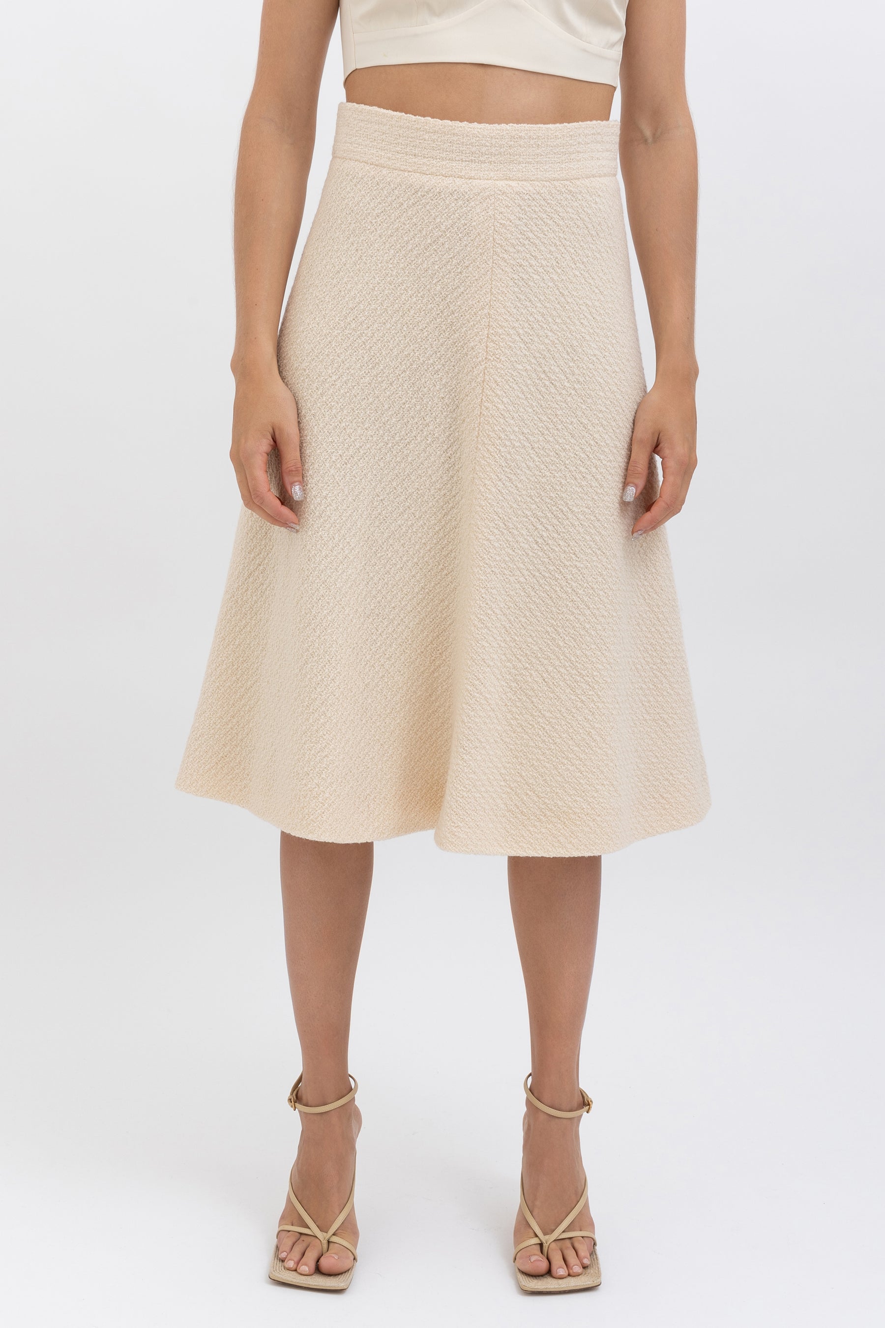 Cream Wool Skirt