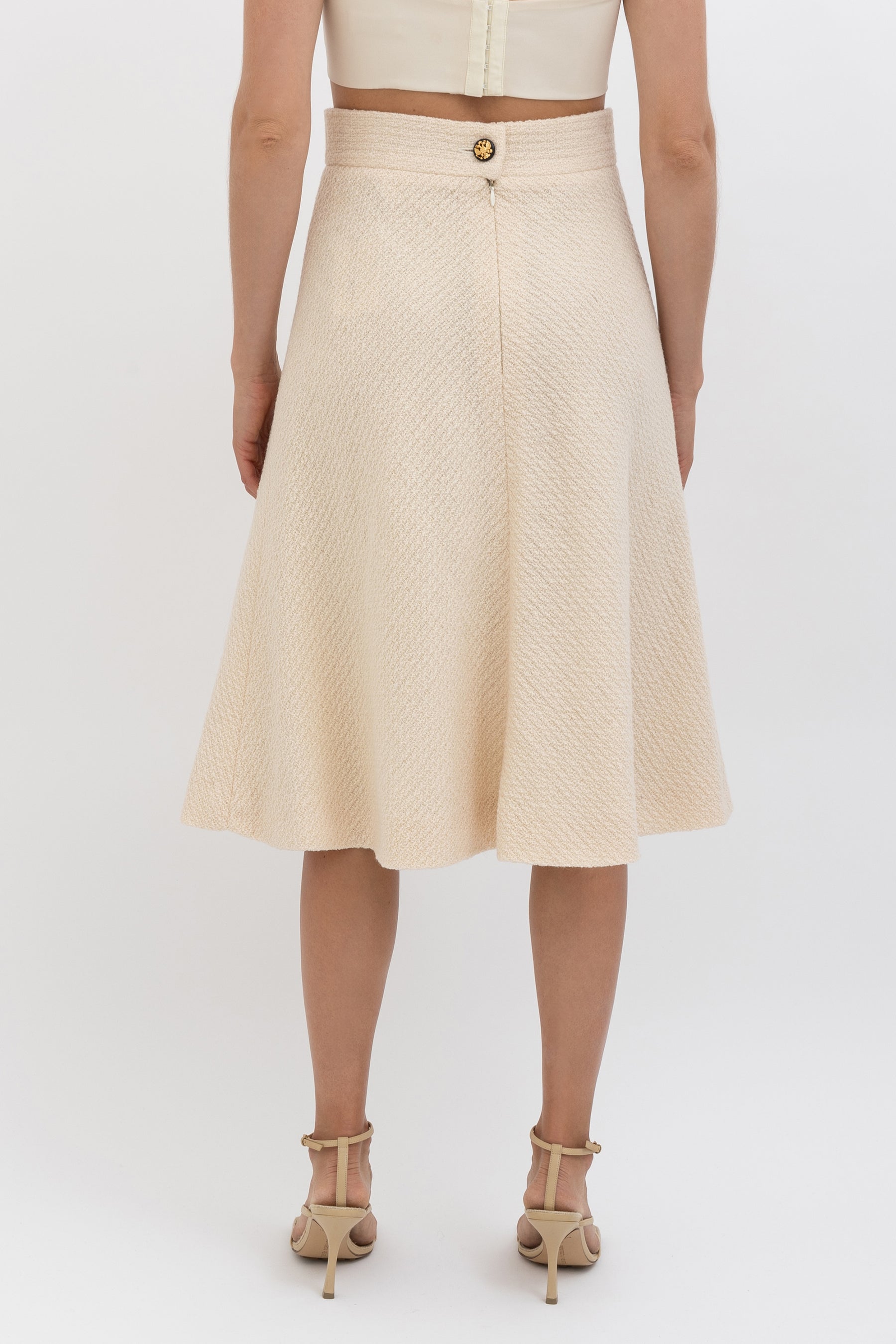 Cream Wool Skirt