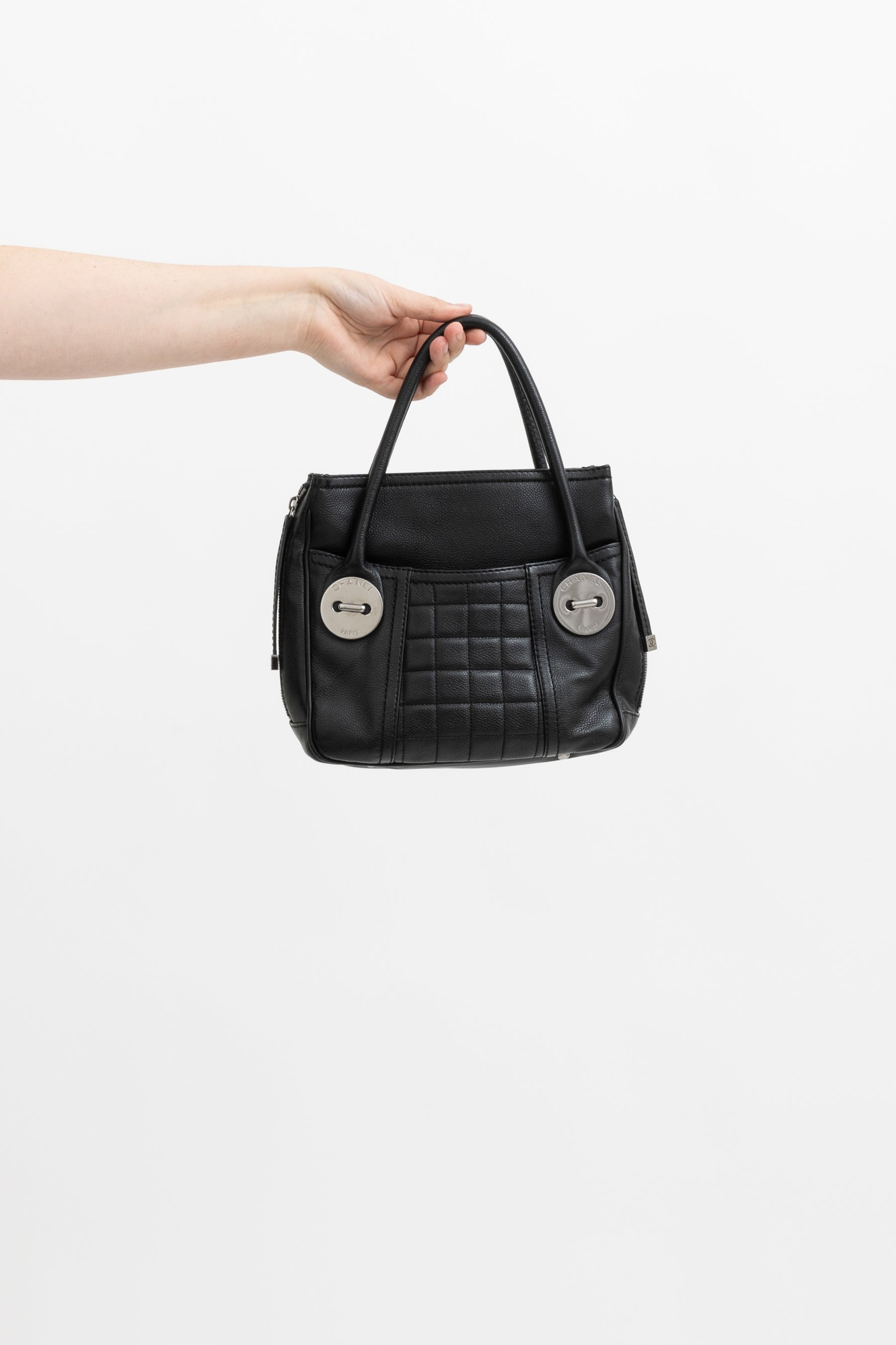 Button Mini Tote Bag