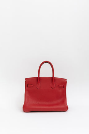 Rouge Casaque Clemence 30 Birkin Bag
