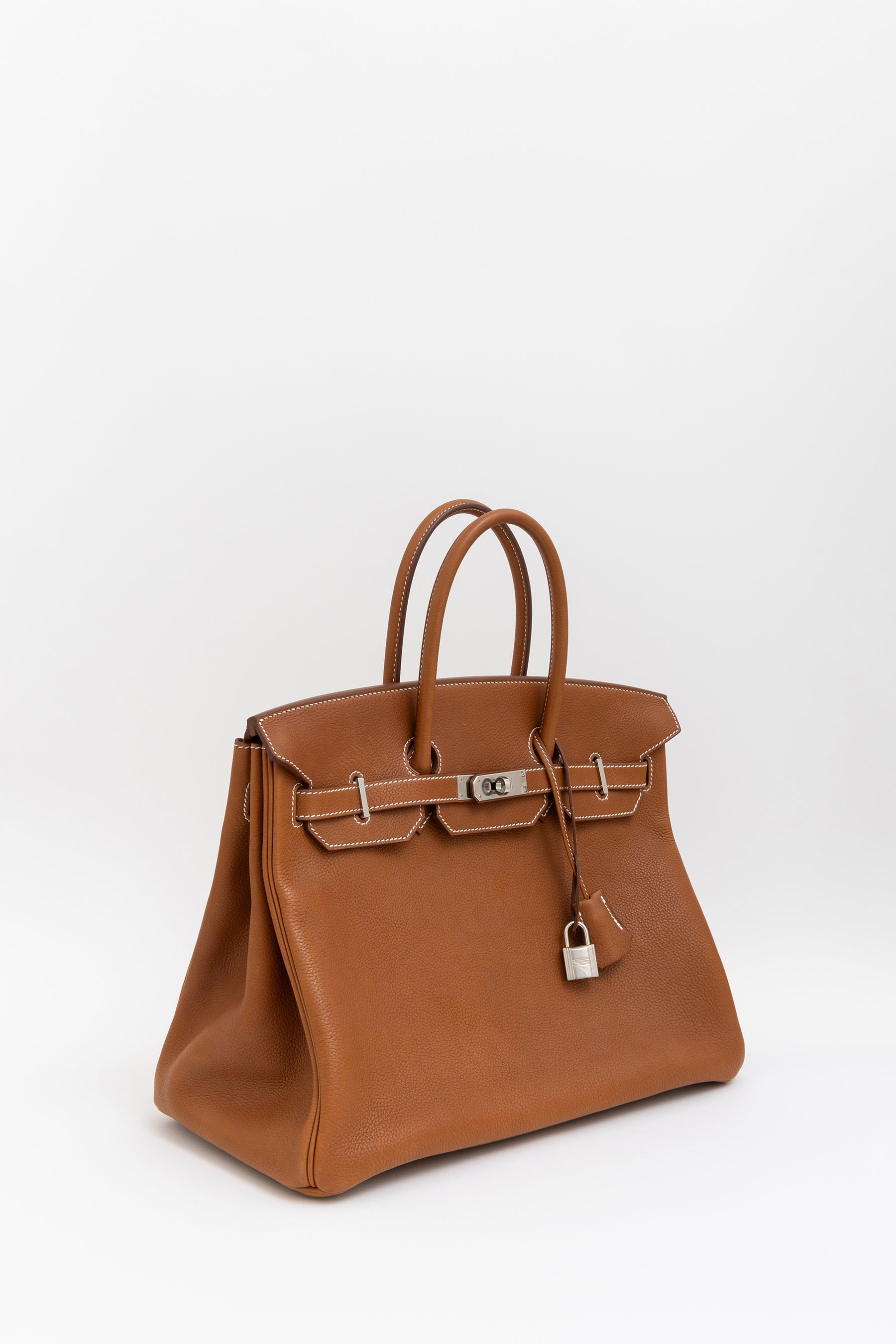 Gold Barenia Faubourg Birkin 35 Bag