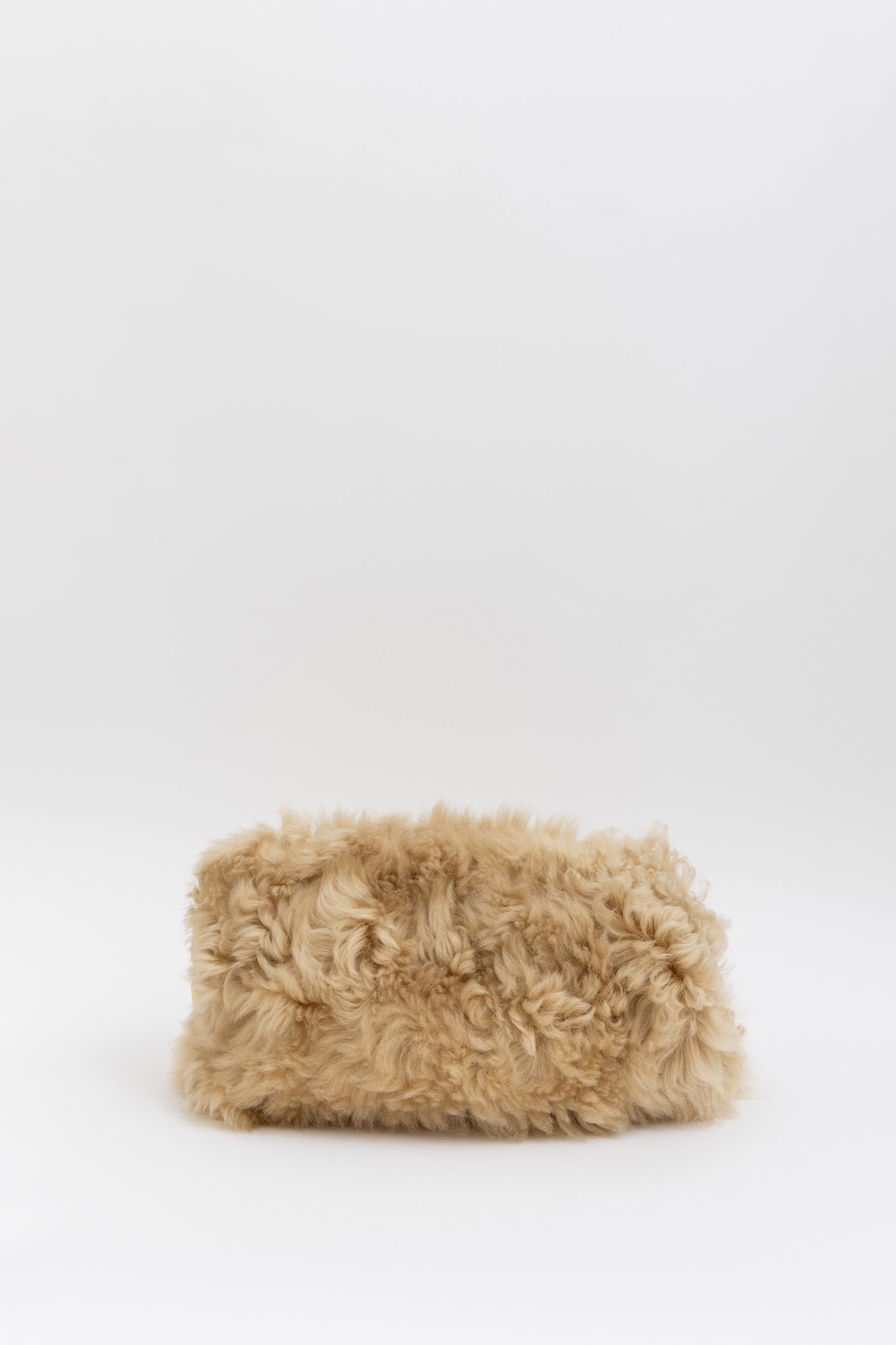 Shearling Chunk Chain Shoulder Pouch
