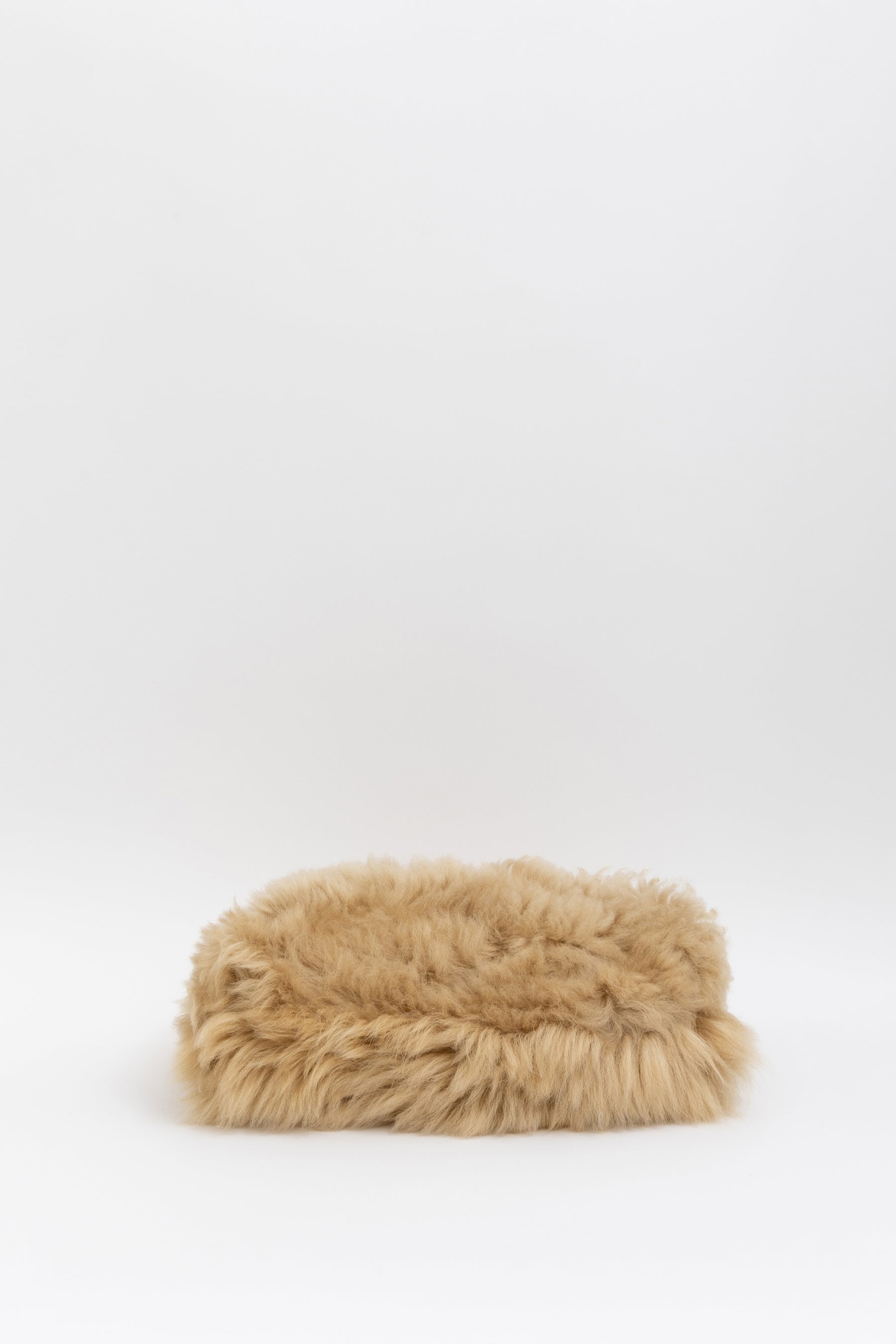 Shearling Chunk Chain Shoulder Pouch