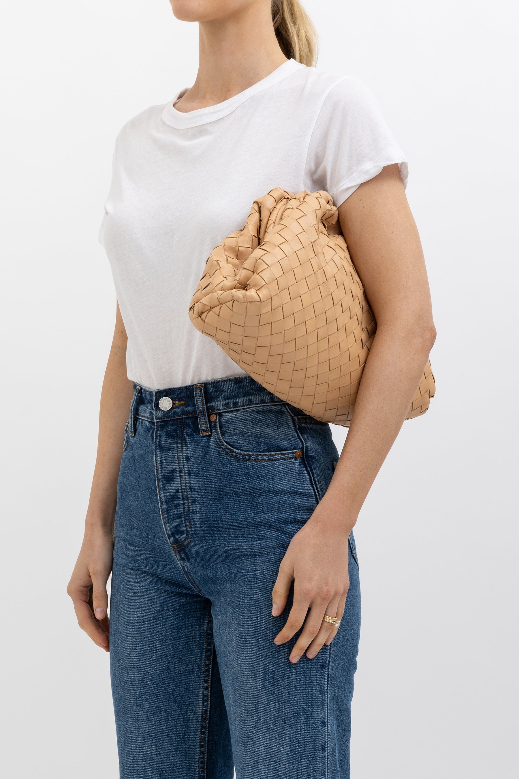 Intrecciato Leather Pouch