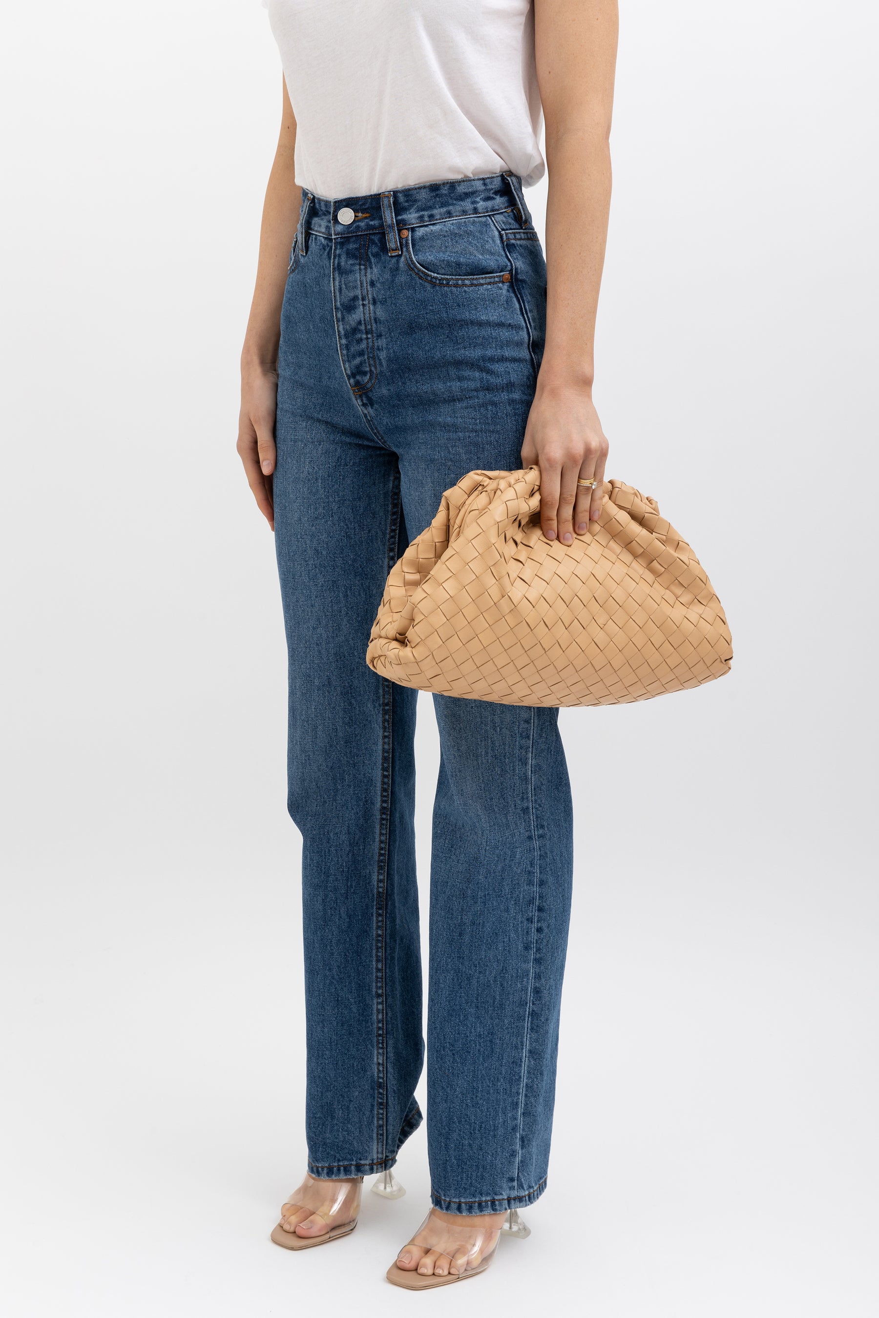 Intrecciato Leather Pouch