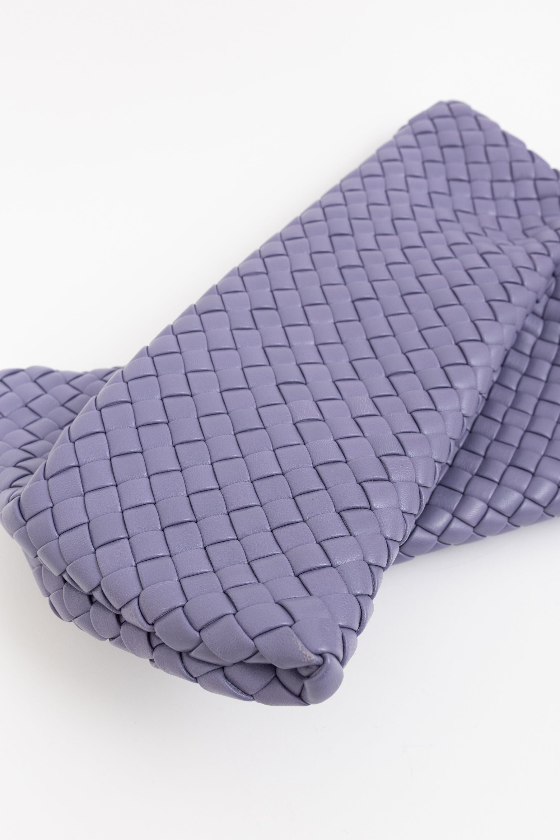 Intrecciato Crisscross Clutch Bag