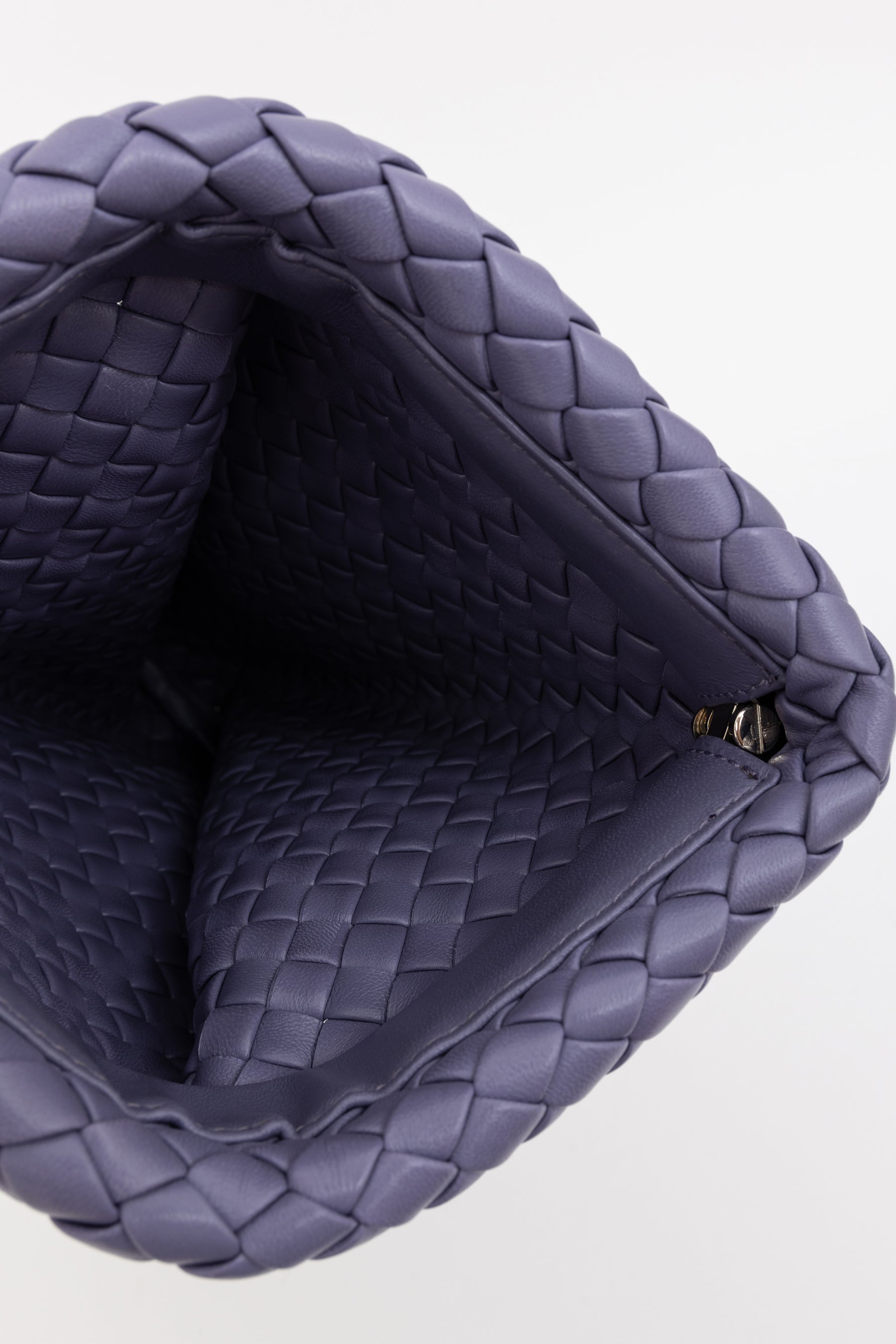 Intrecciato Crisscross Clutch Bag