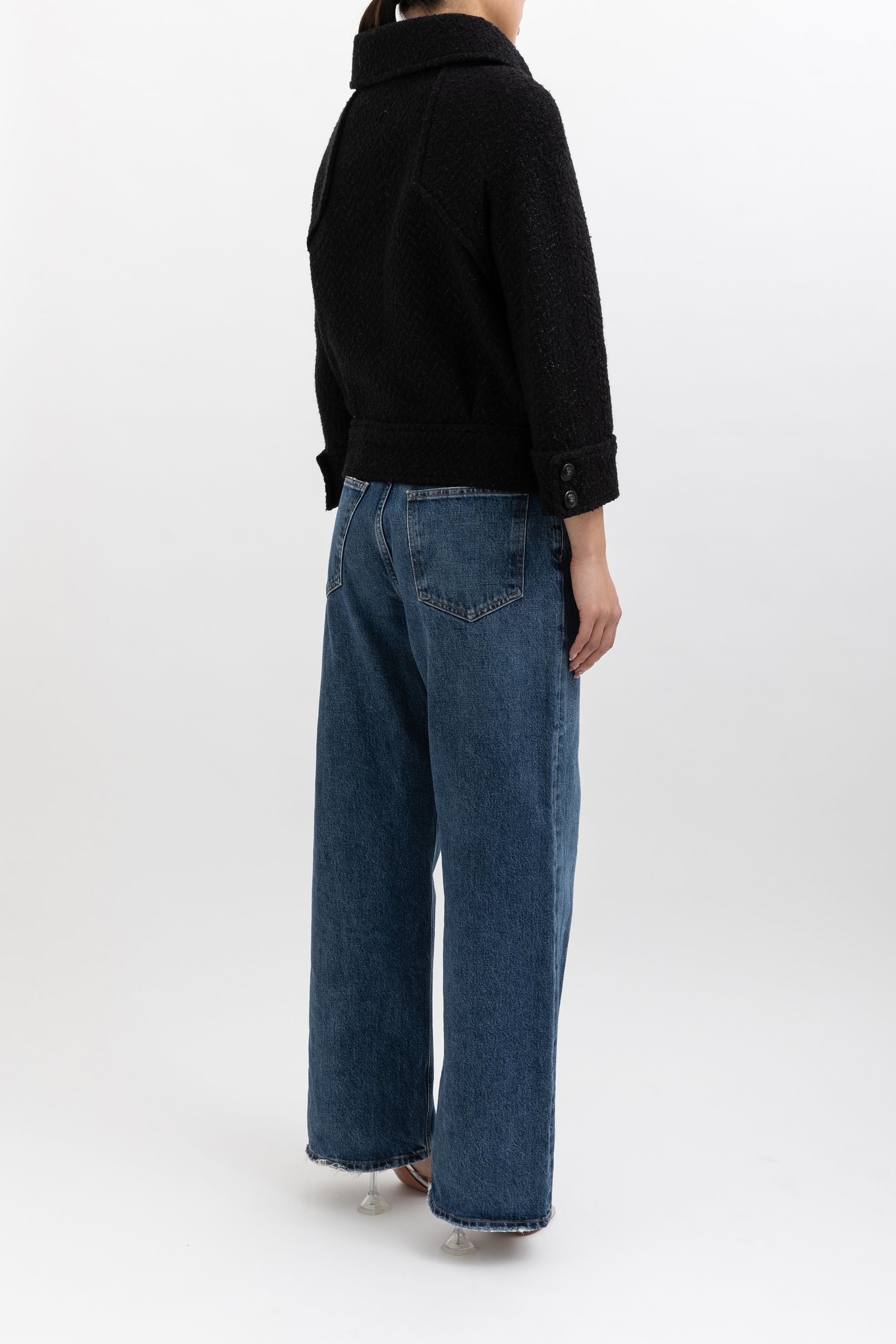 Tweed Lurex 3/4 Sleeve Jacket