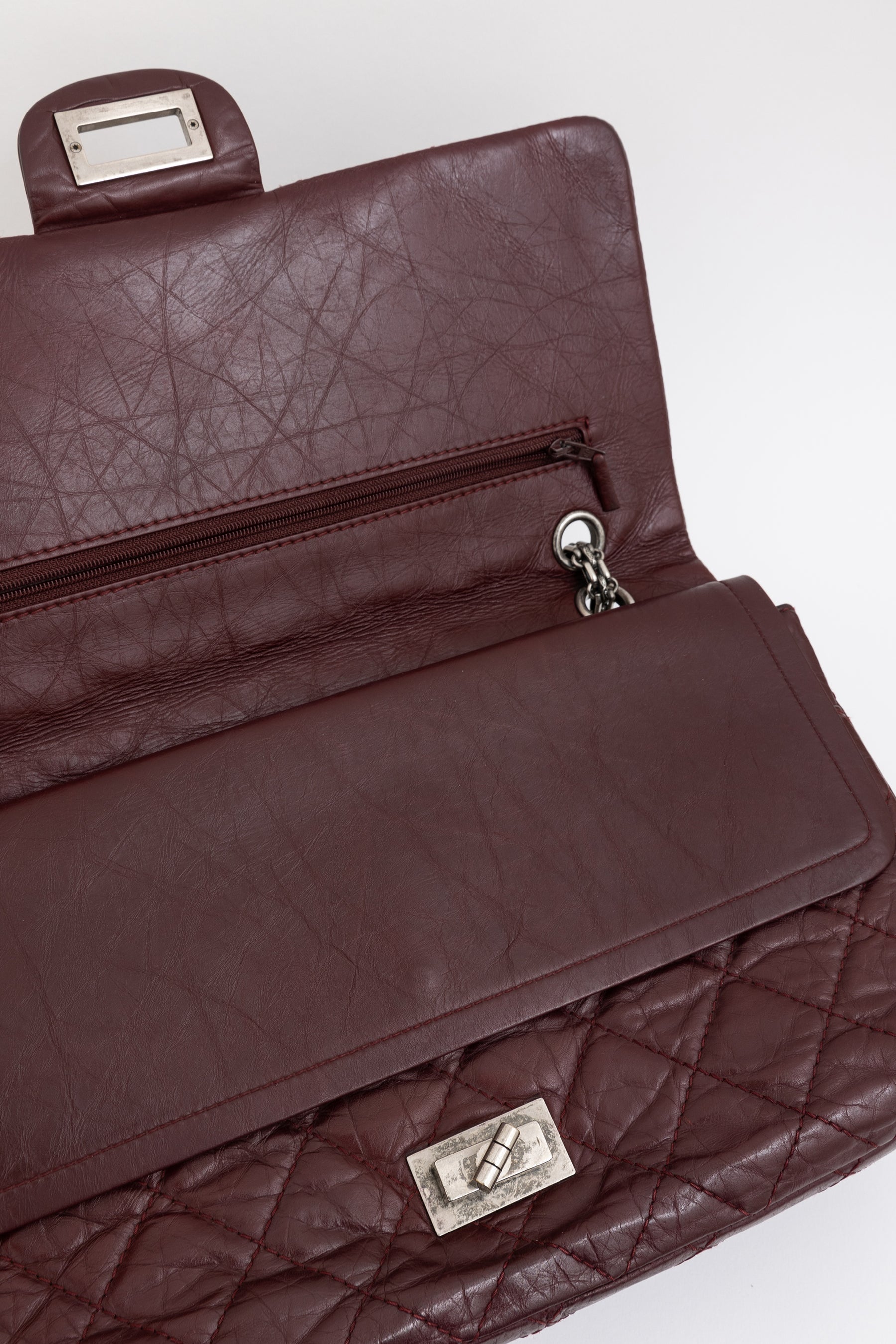 Burgundy 2.55 Reissue 227 Flap Bag