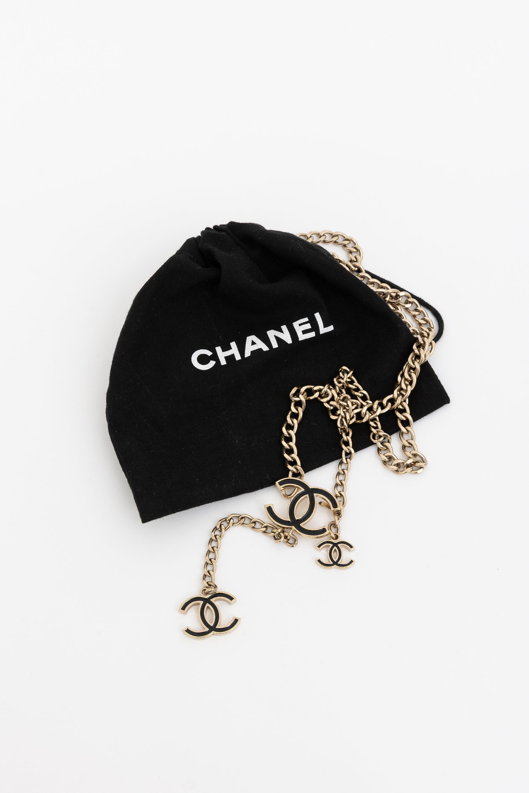 Vintage Chain Belt With CC Charms