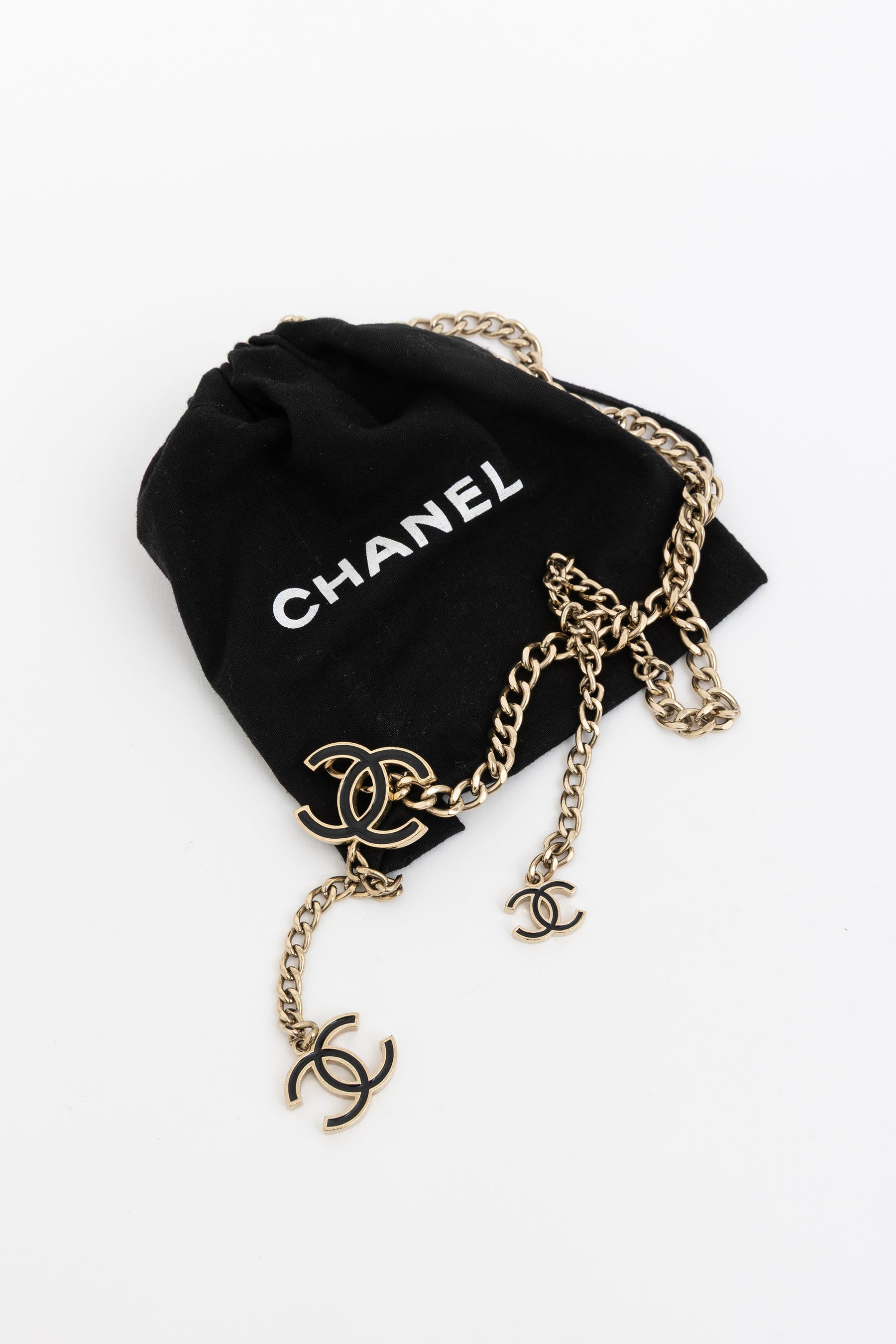 Vintage Chain Belt With CC Charms