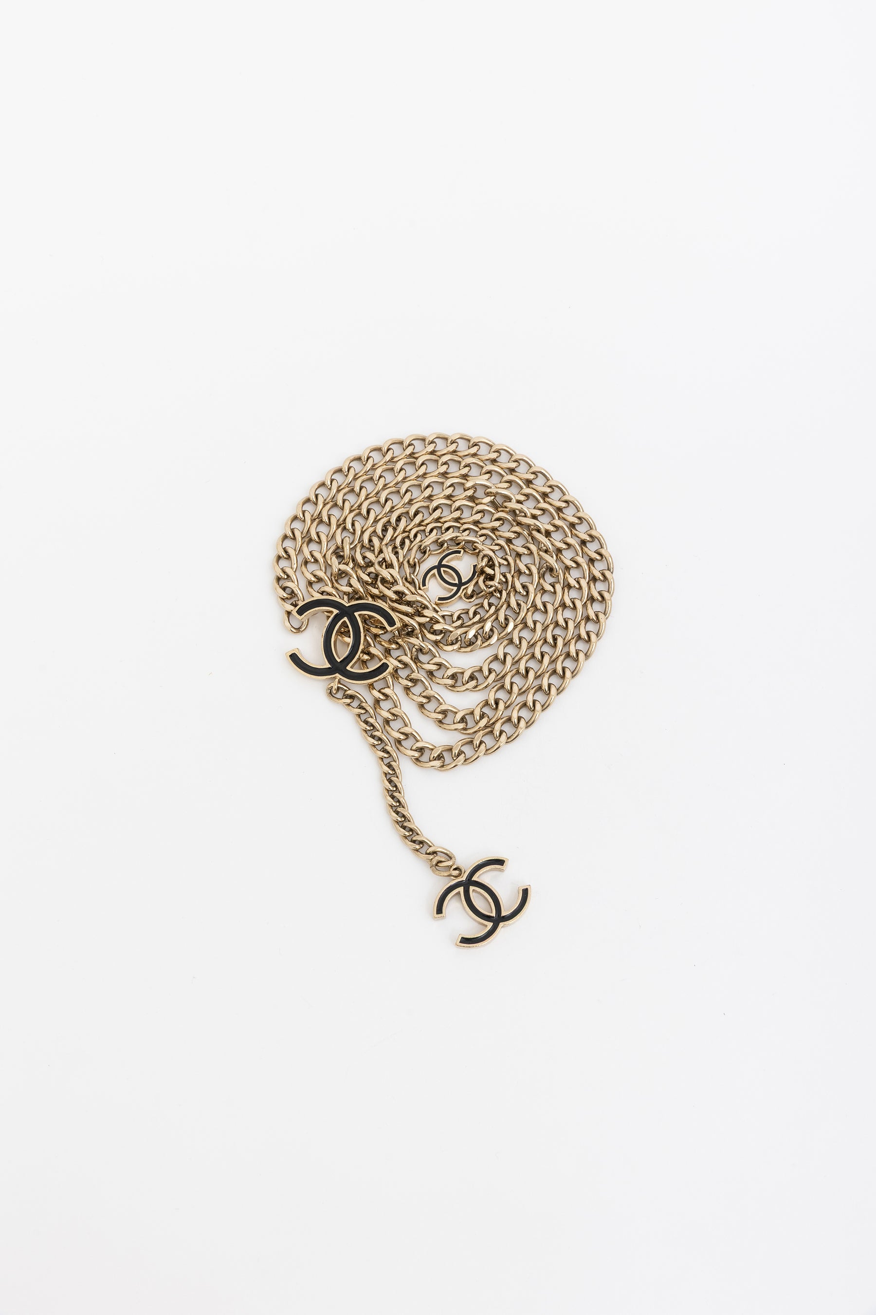 Vintage Chain Belt With CC Charms