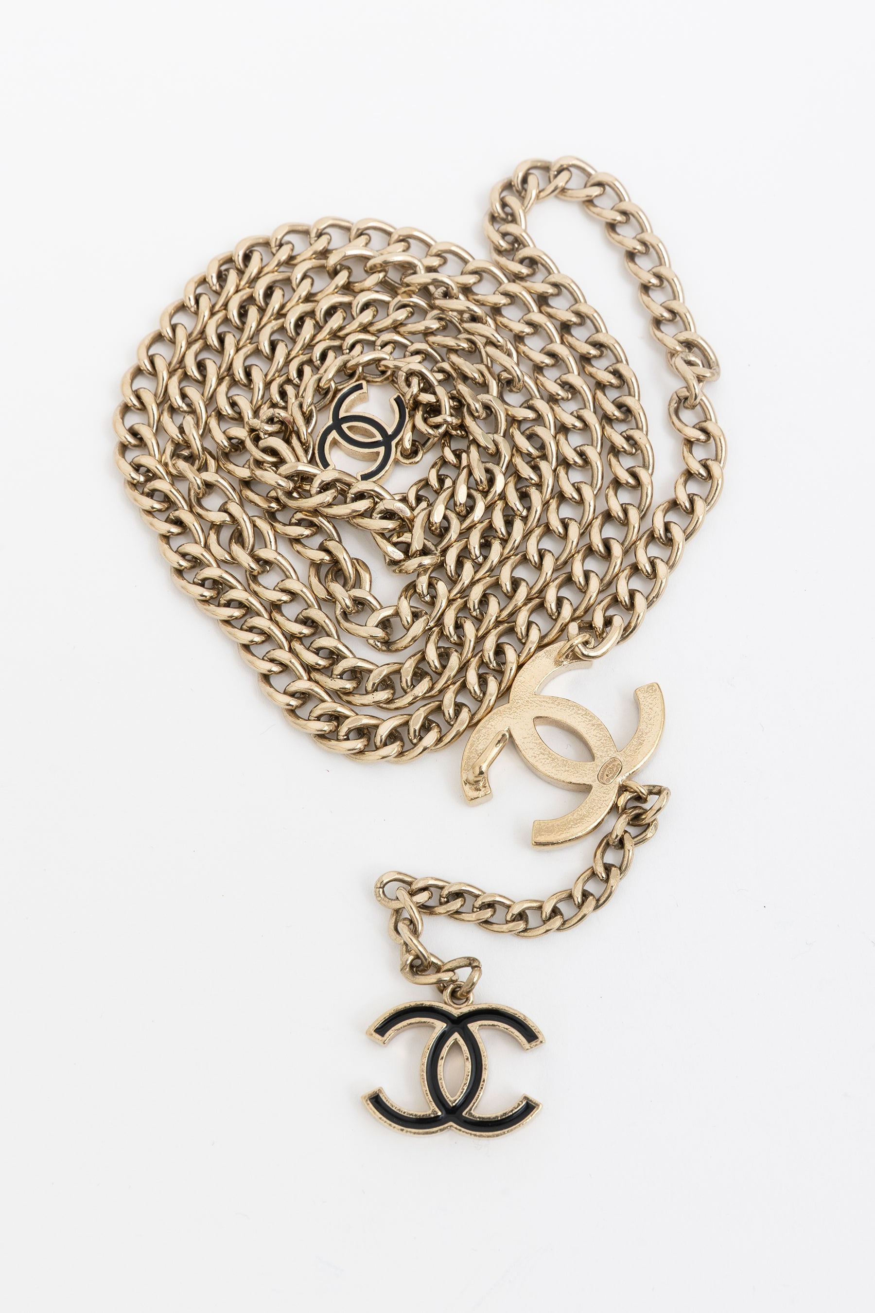 Vintage Chain Belt With CC Charms
