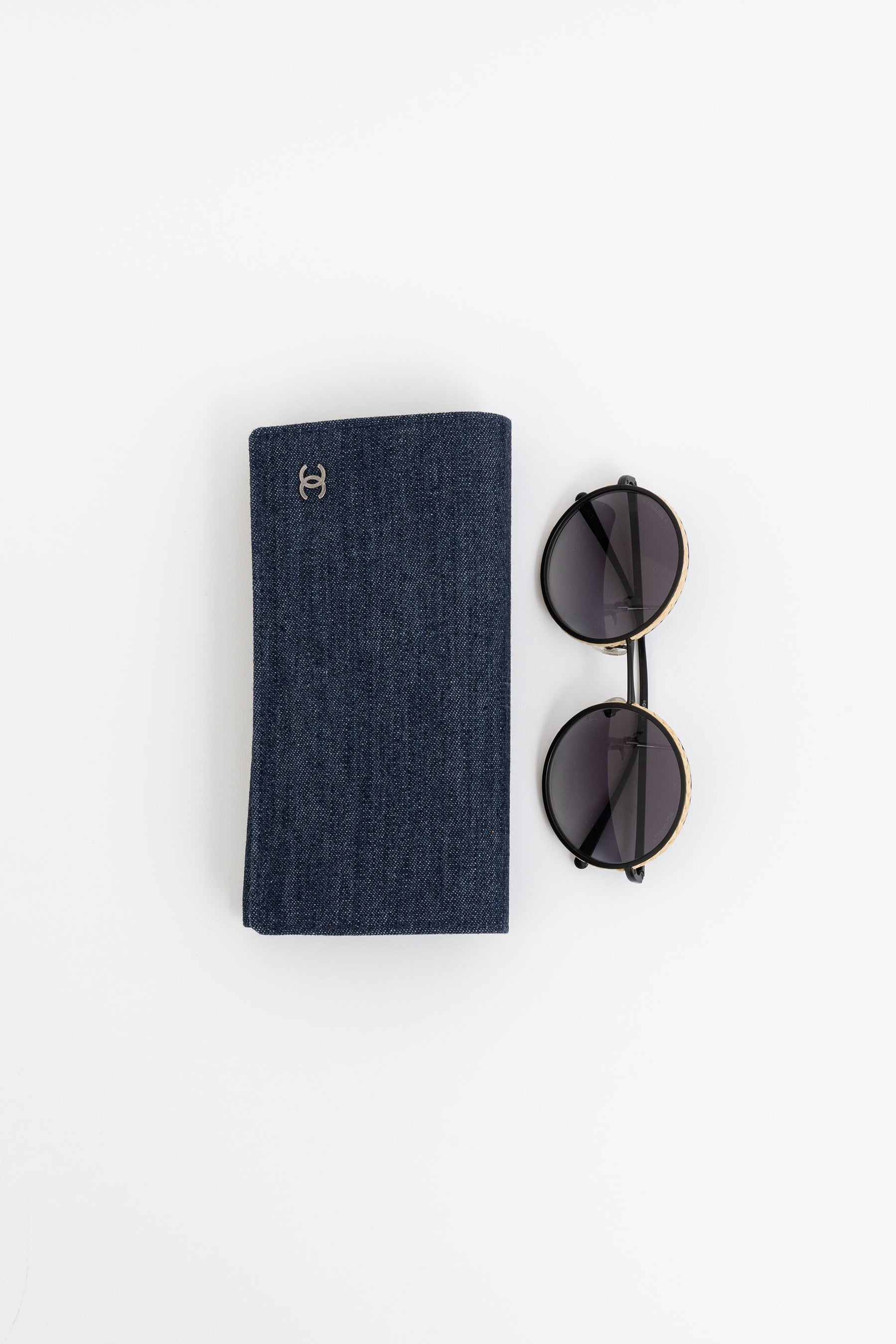 Raffia Braided Round Sunglasses