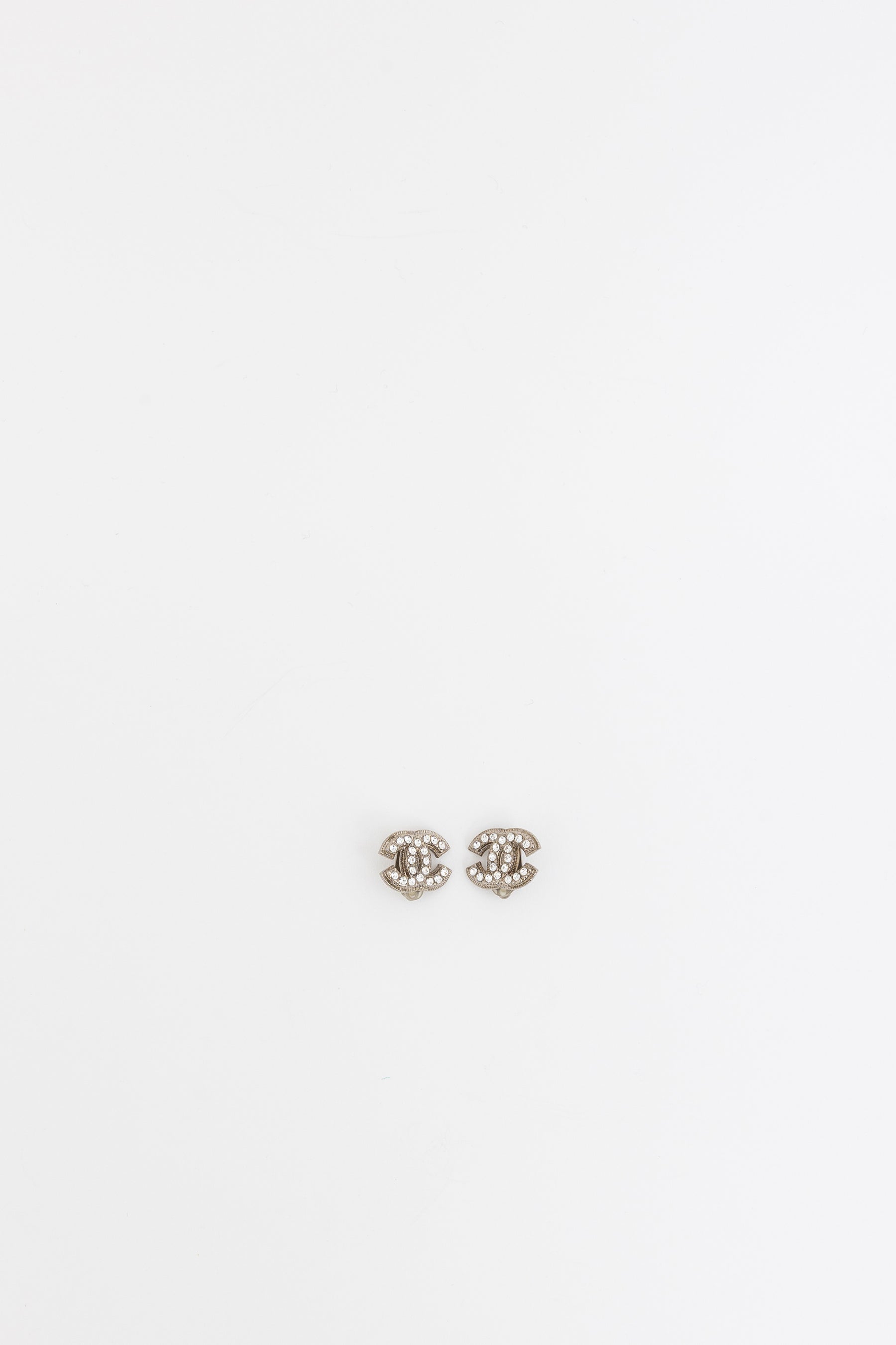 Crystal CC Clip On Earrings