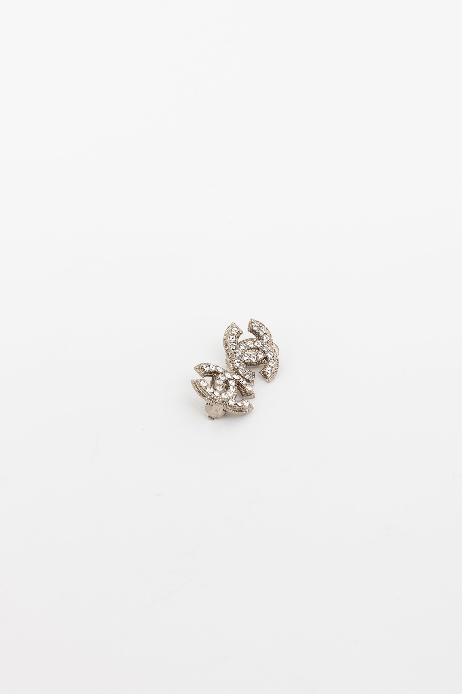 Crystal CC Clip On Earrings
