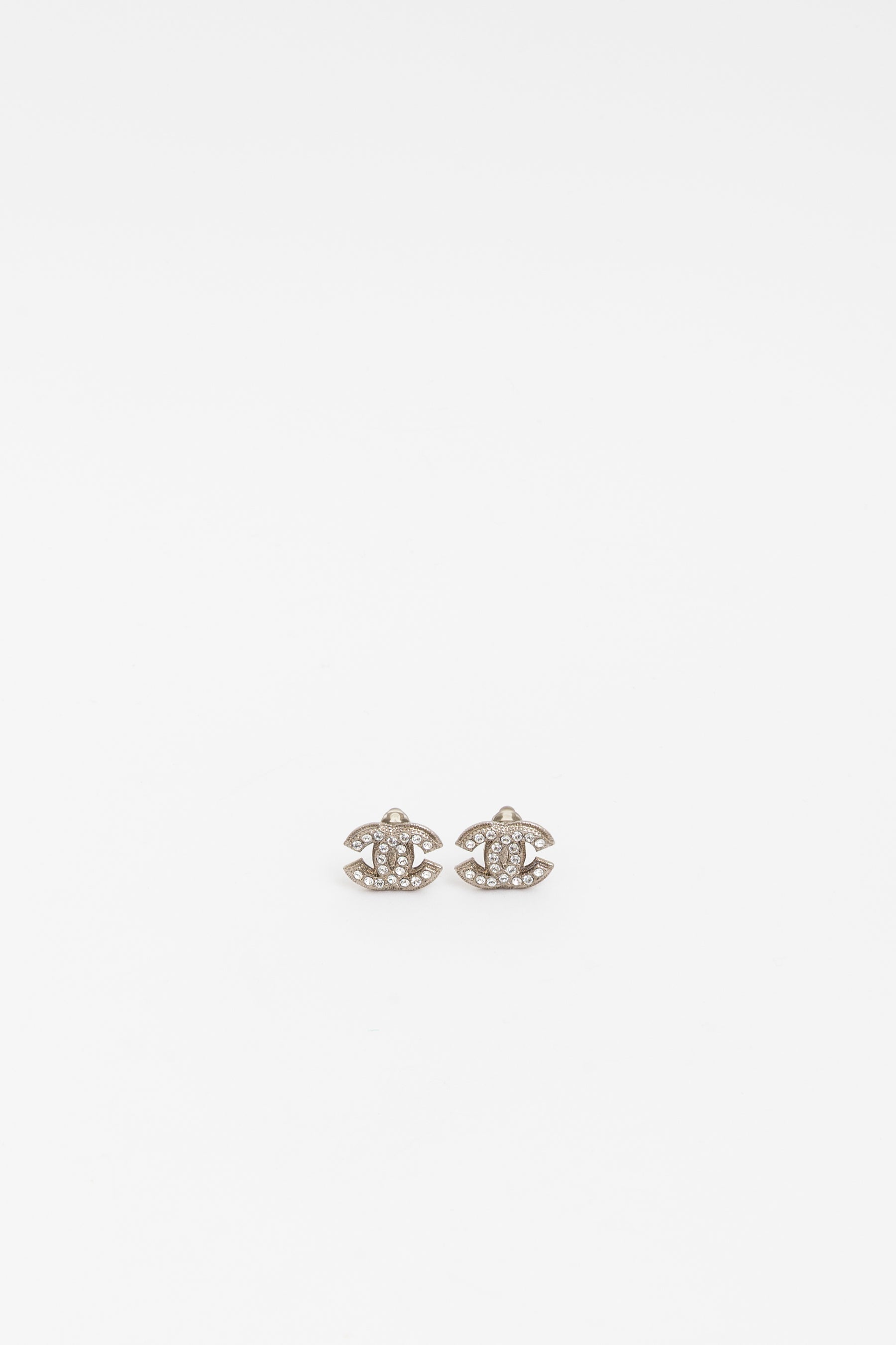Crystal CC Clip On Earrings