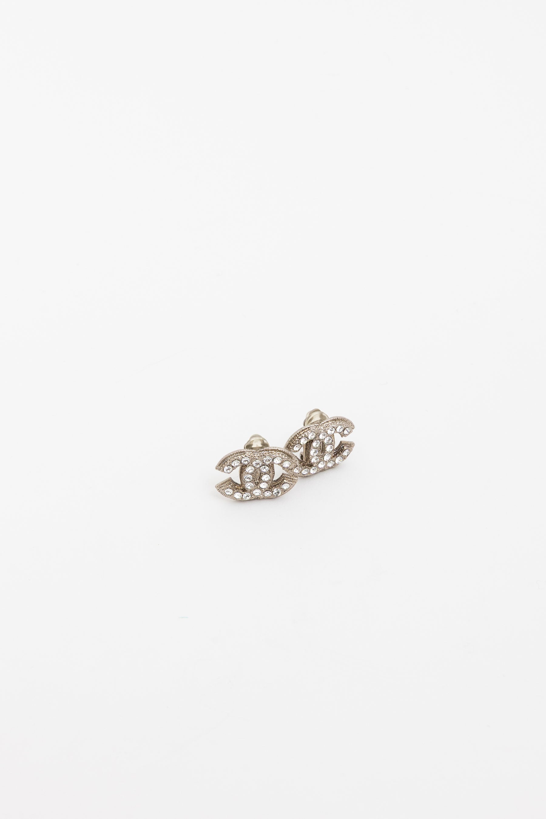 Crystal CC Clip On Earrings