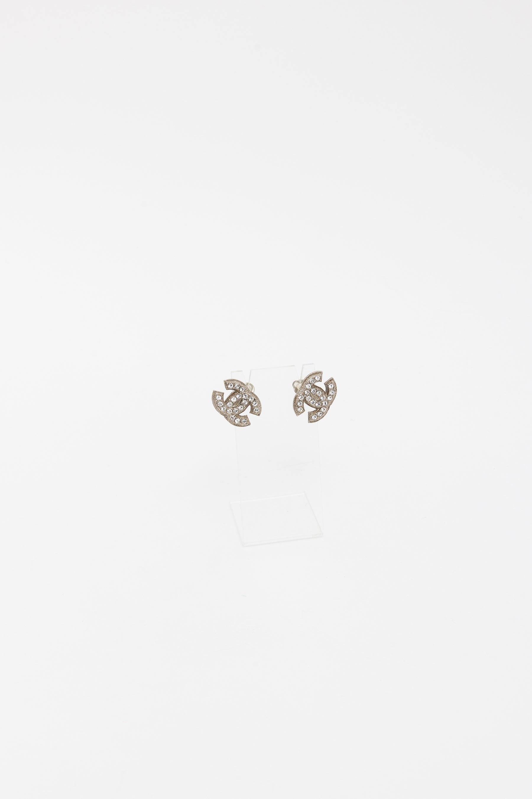 Crystal CC Clip On Earrings