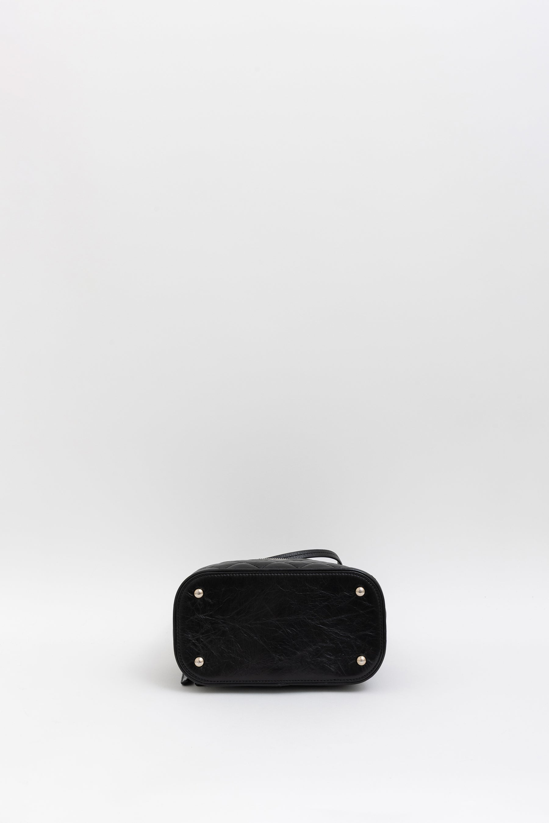 Chanel Black Crinkle Leather Aquarium Bag