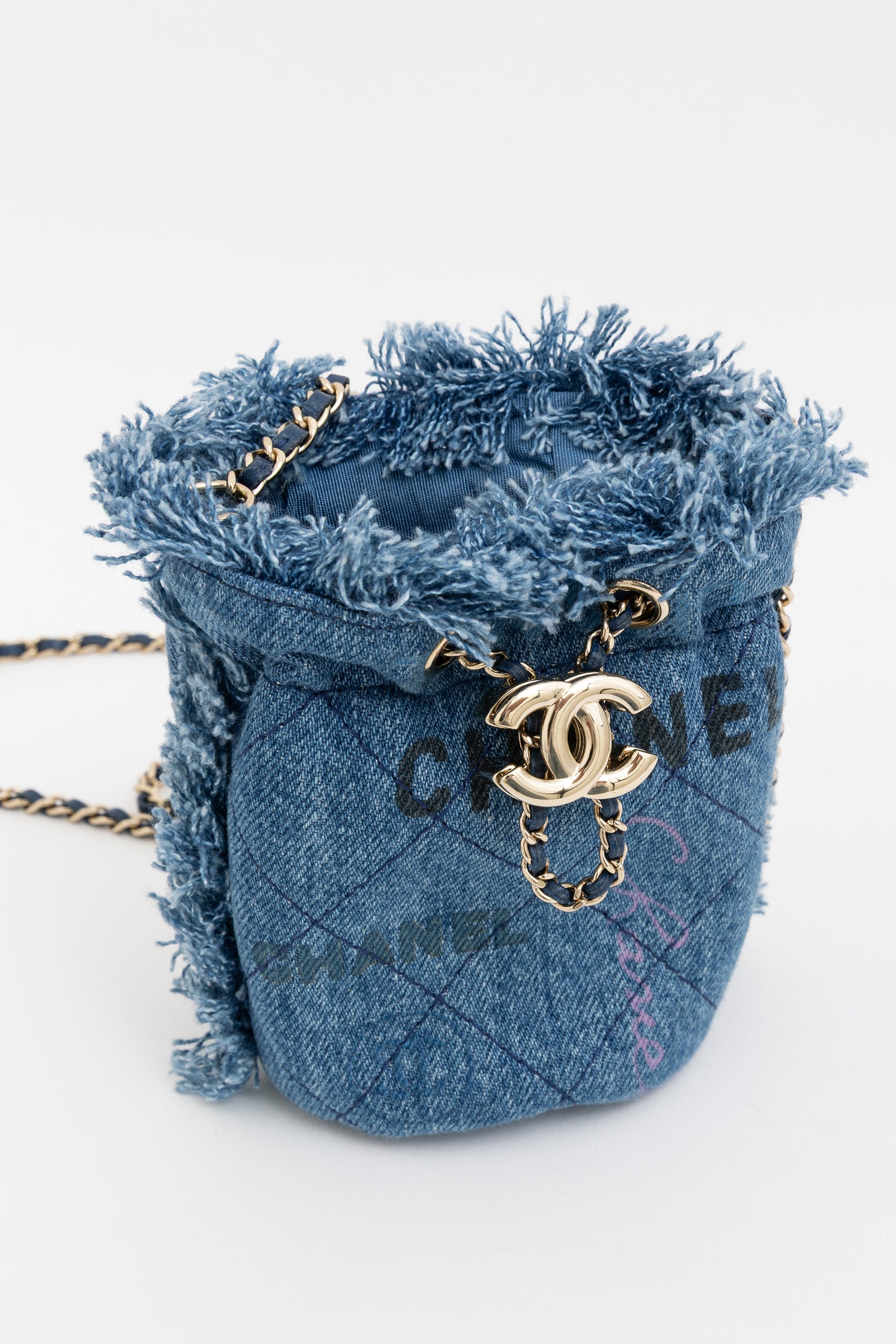 Gabrielle Bucket Bag Denim Blue