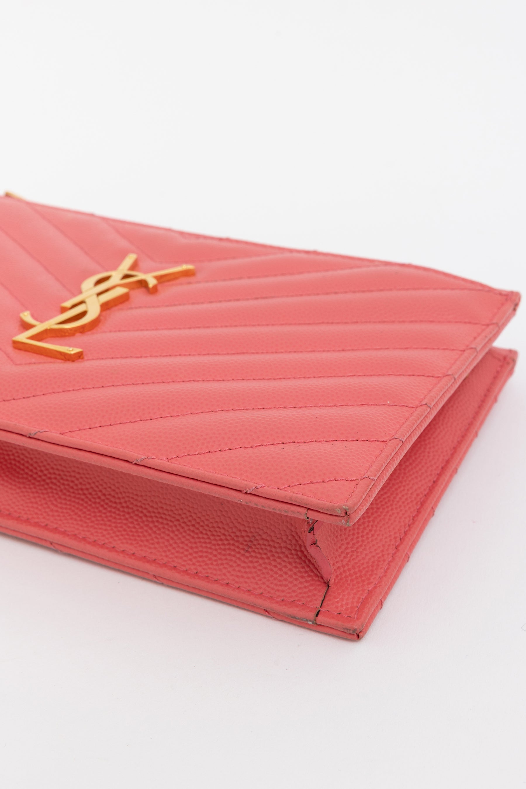 Double Zipped Logo Clutch