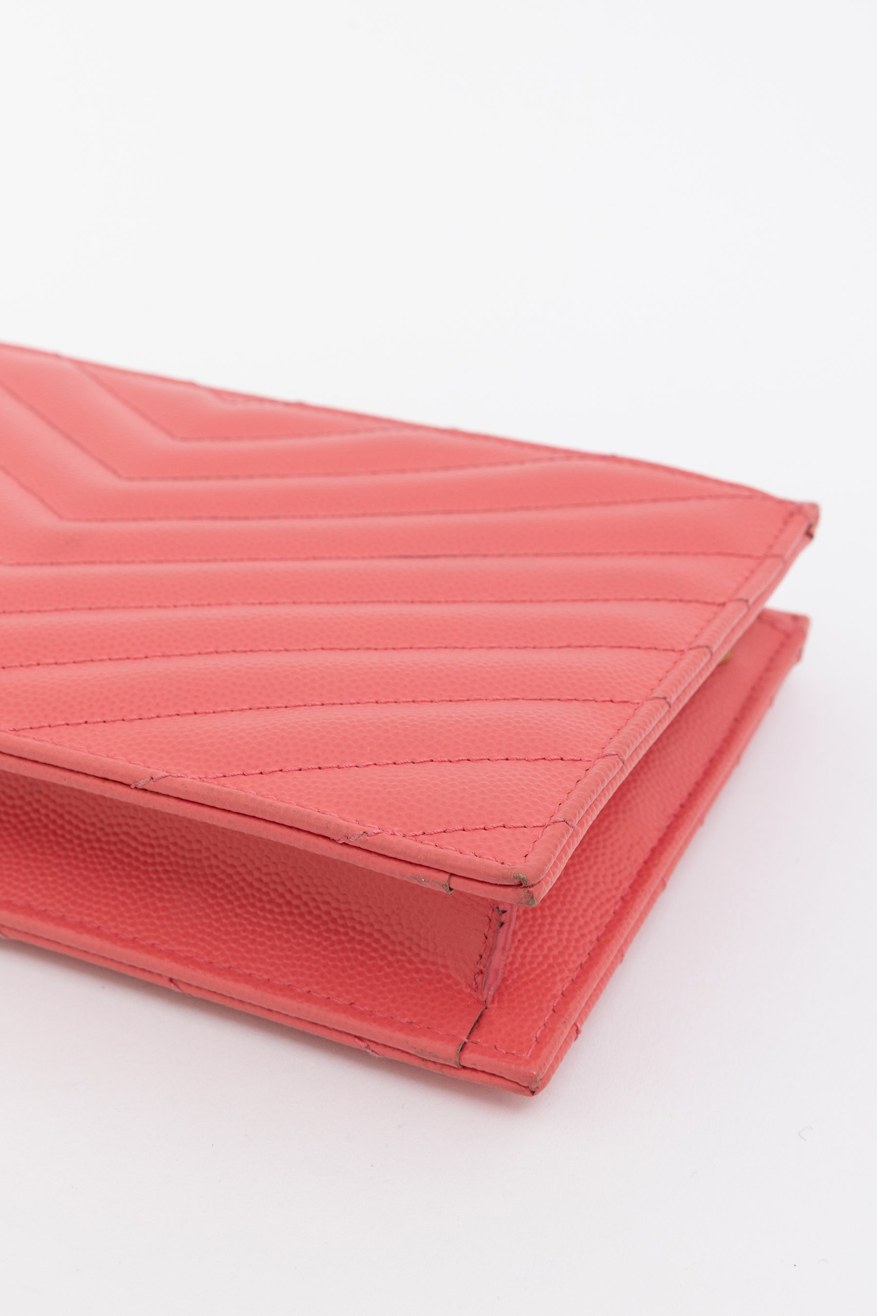 Double Zipped Logo Clutch