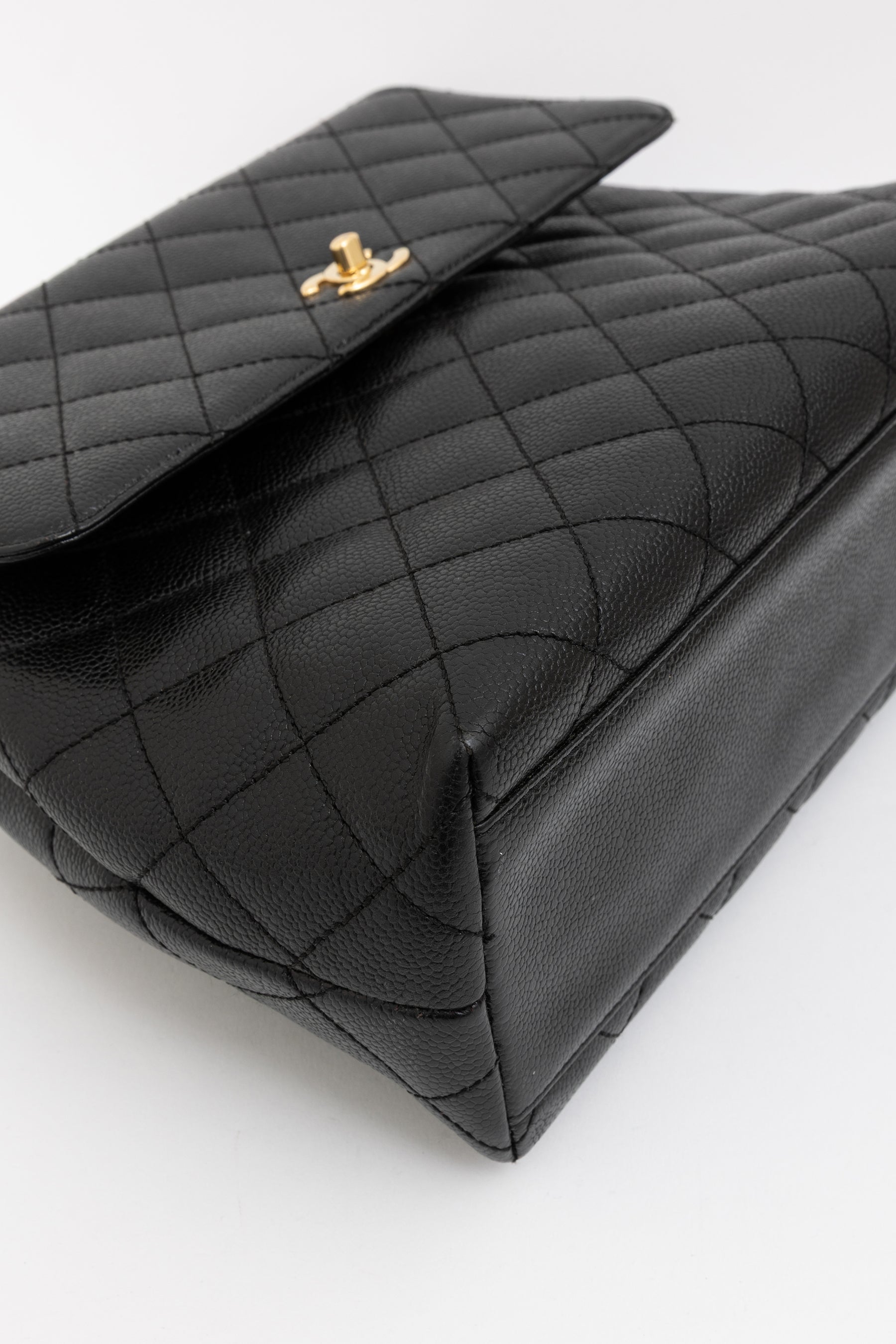 Quilted Caviar Leather Kelly Bag