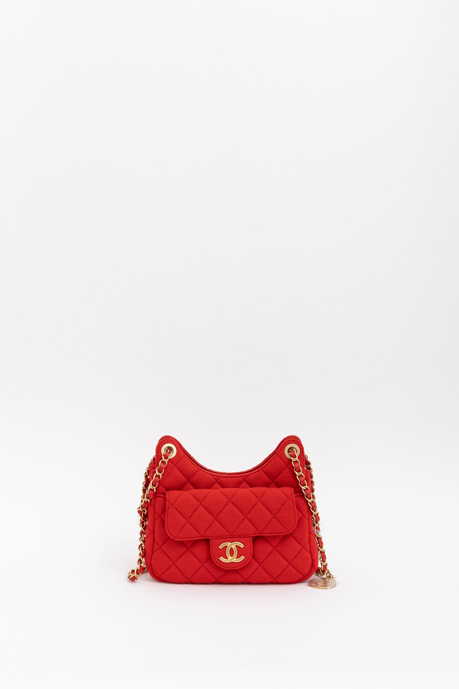 CC Hobo Quilted Jersey Shoulder Bag