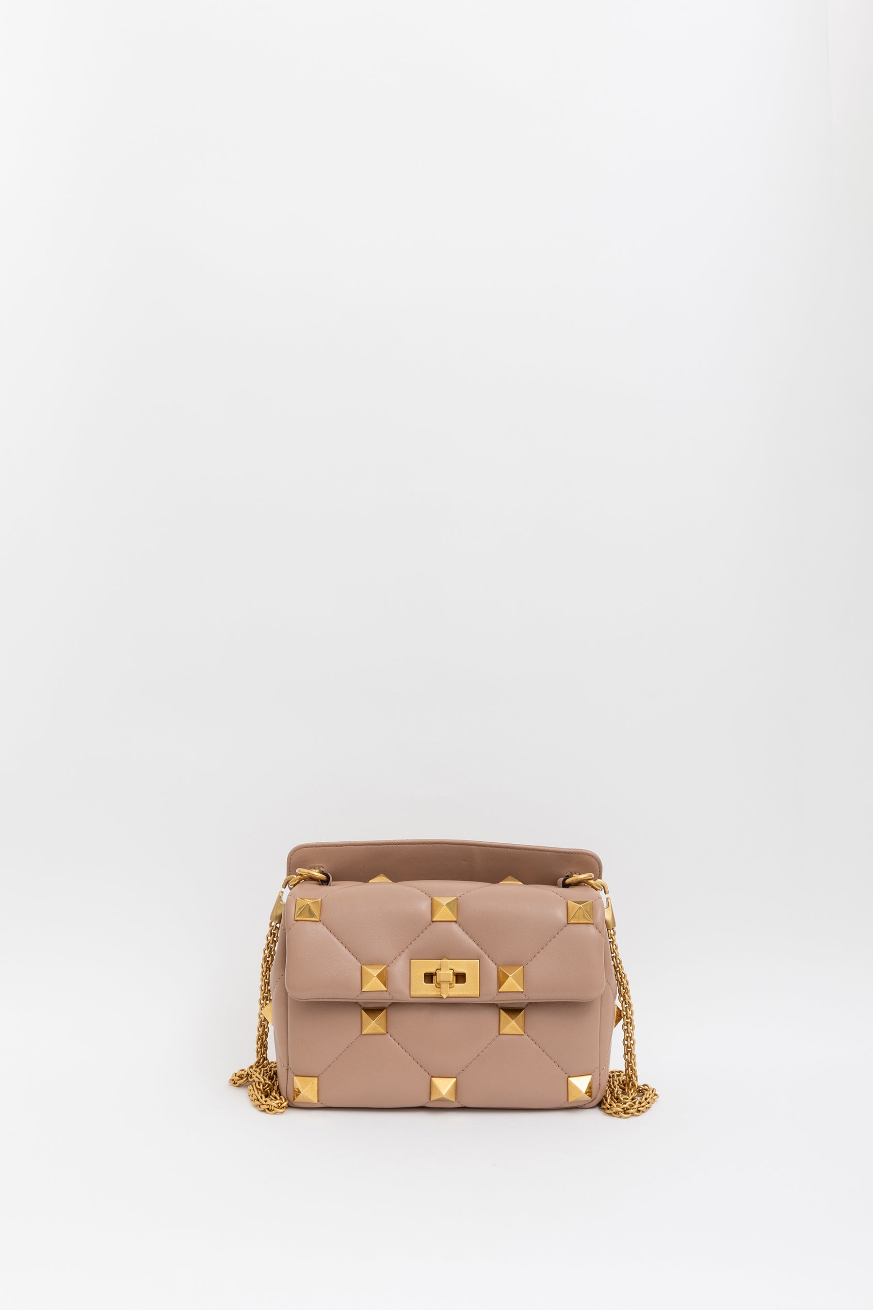 Roman Stud Top Handle Bag