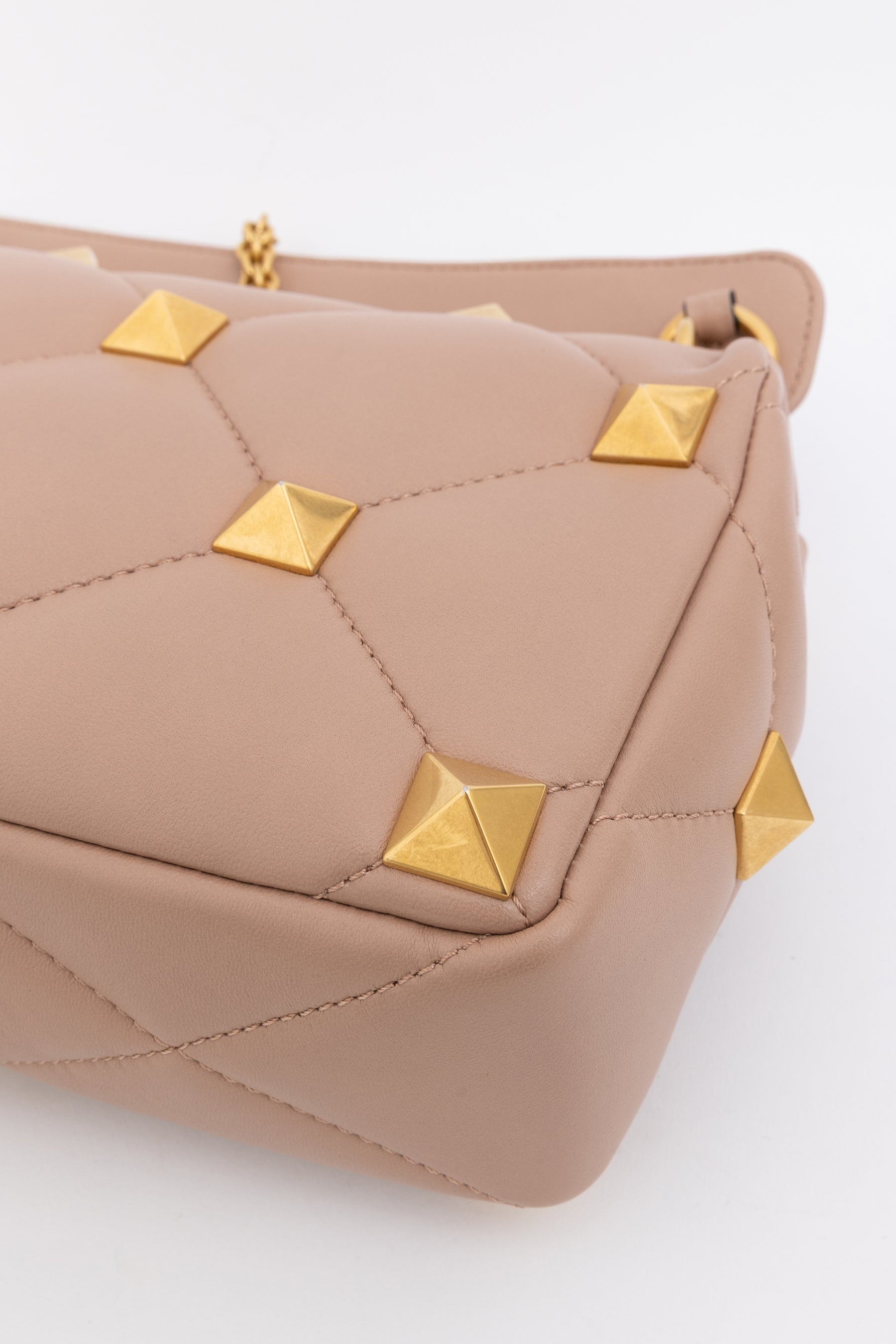 Roman Stud Top Handle Bag