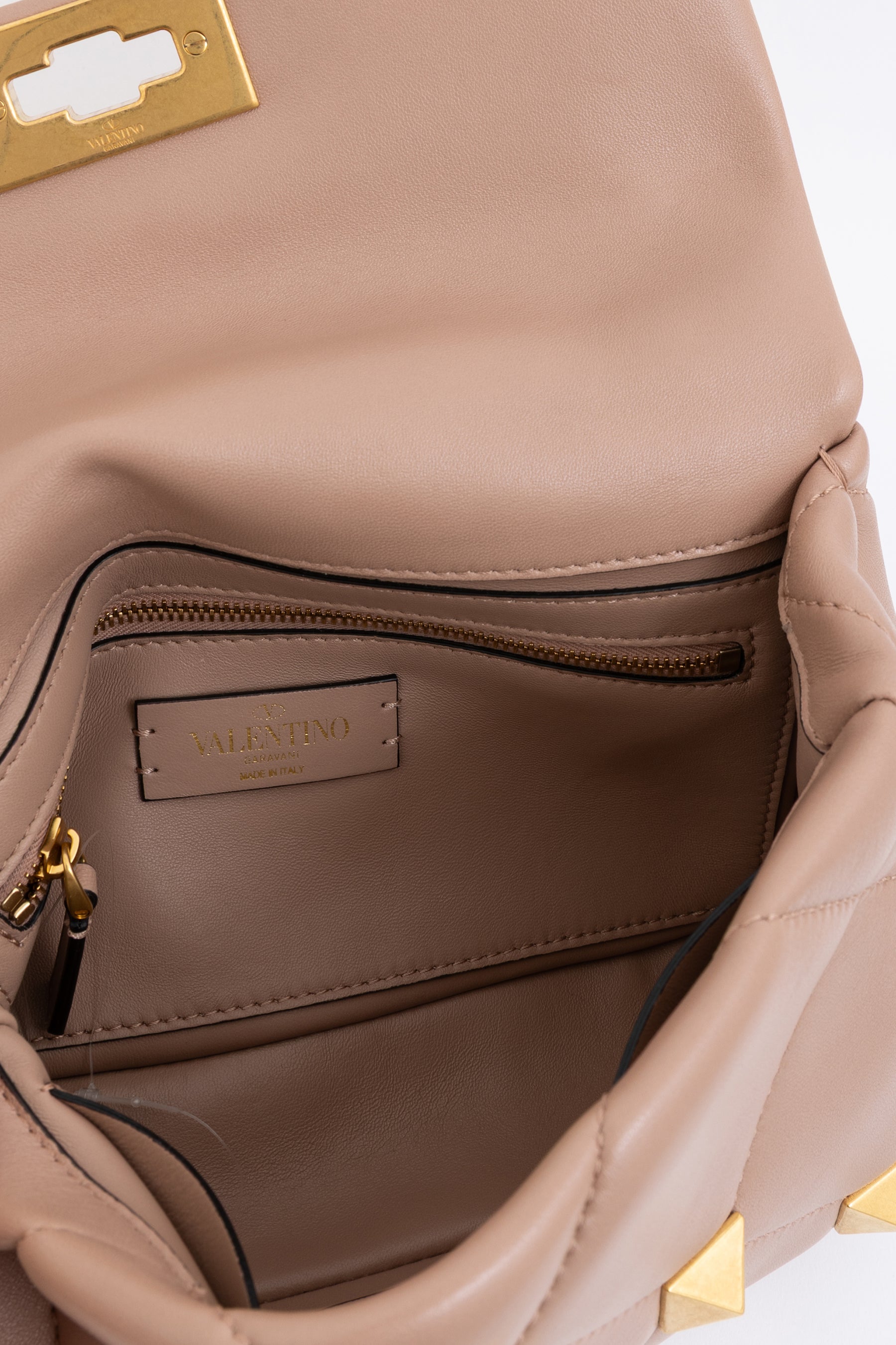 Roman Stud Top Handle Bag