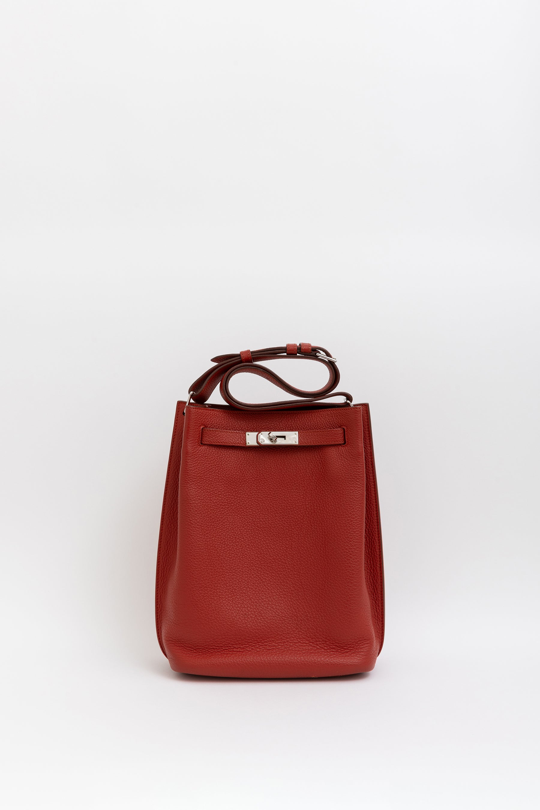 Vermillon Togo Leather So Kelly 22 Bag