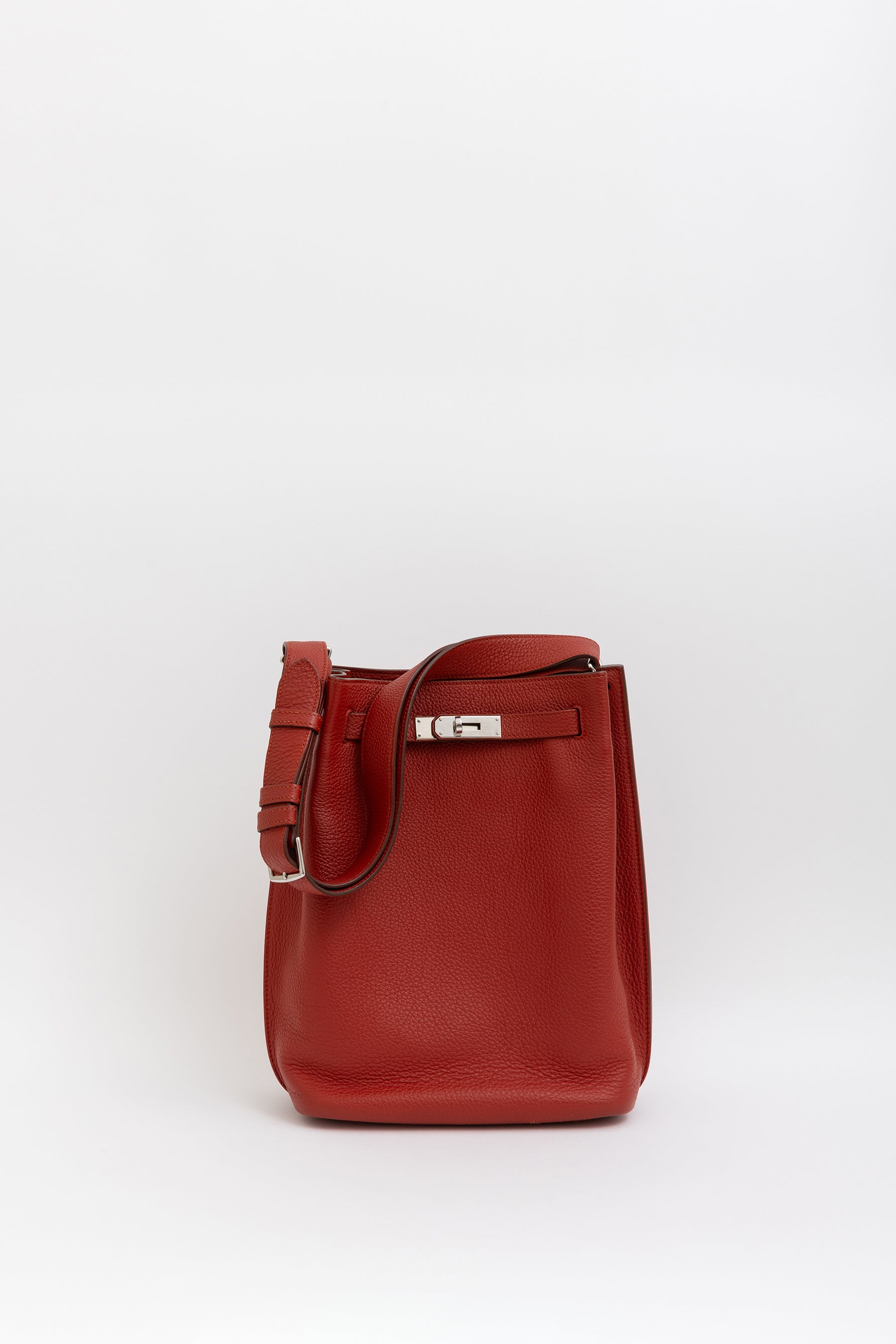 Vermillon Togo Leather So Kelly 22 Bag