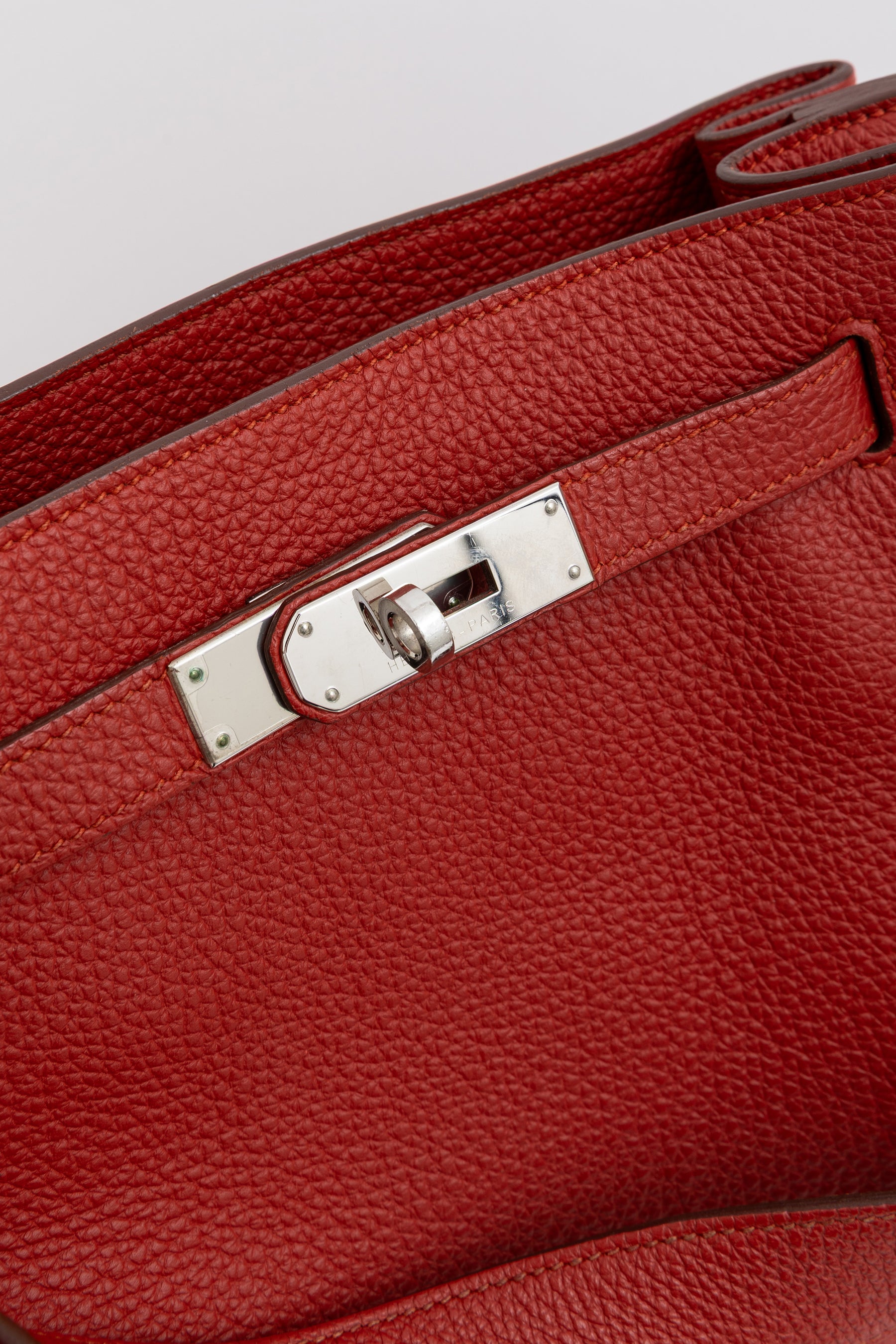 Vermillon Togo Leather So Kelly 22 Bag