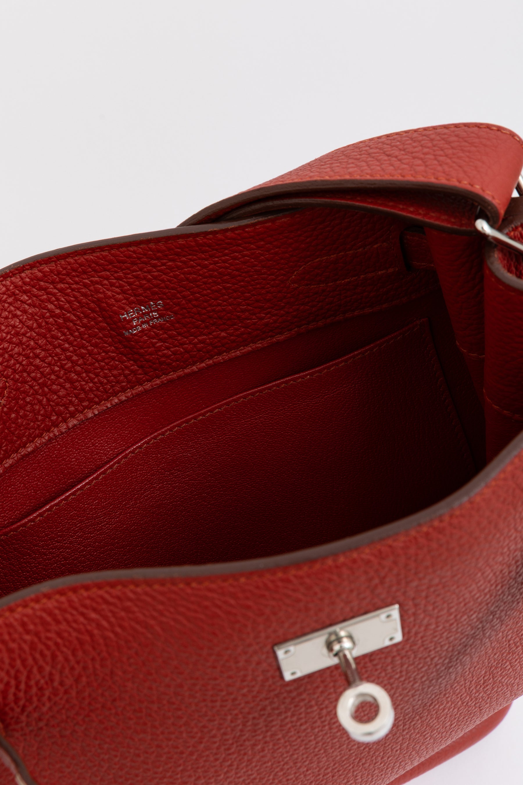 Vermillon Togo Leather So Kelly 22 Bag