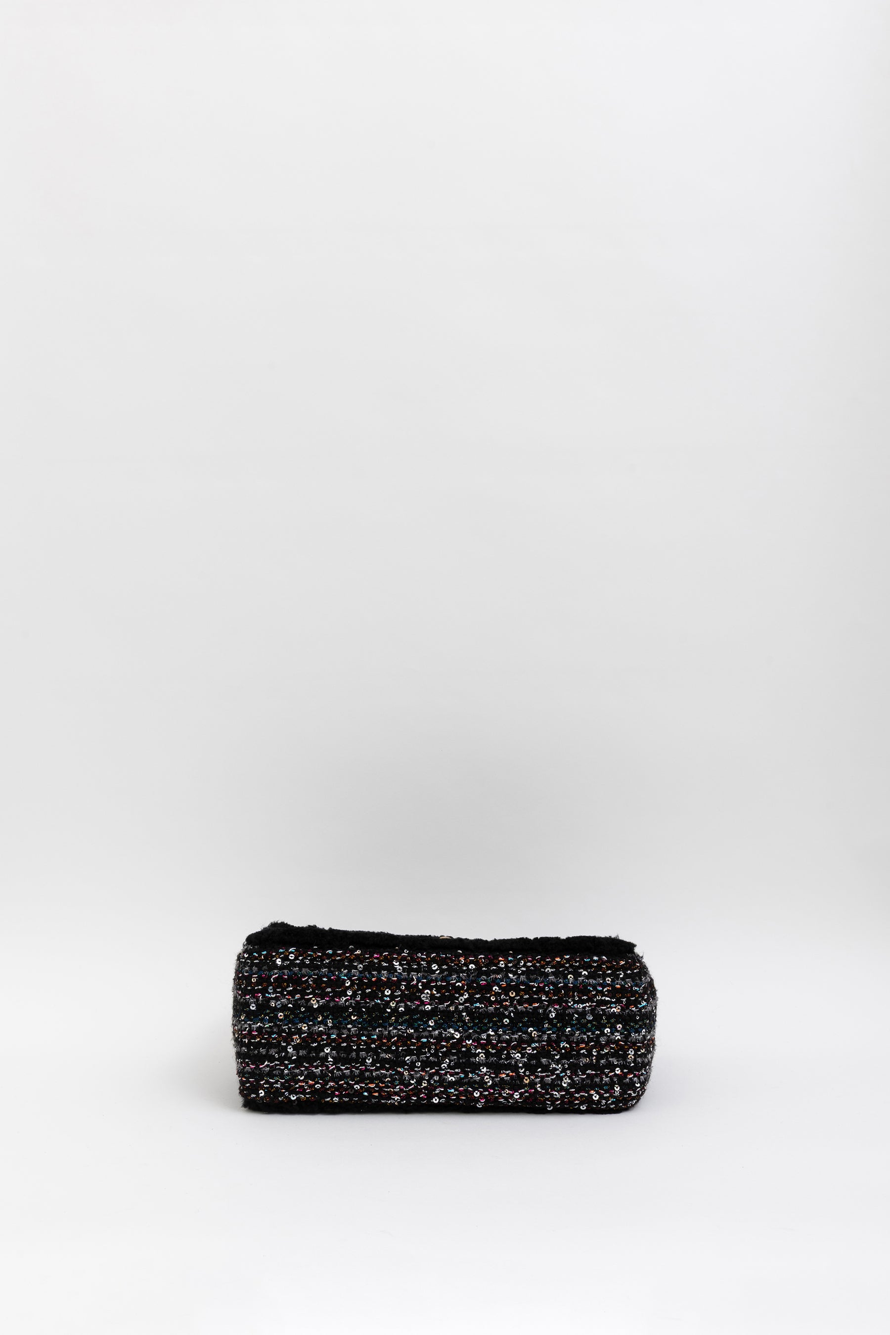 Quilted Shearling and Fantasy Tweed Medium Classic Single Flap