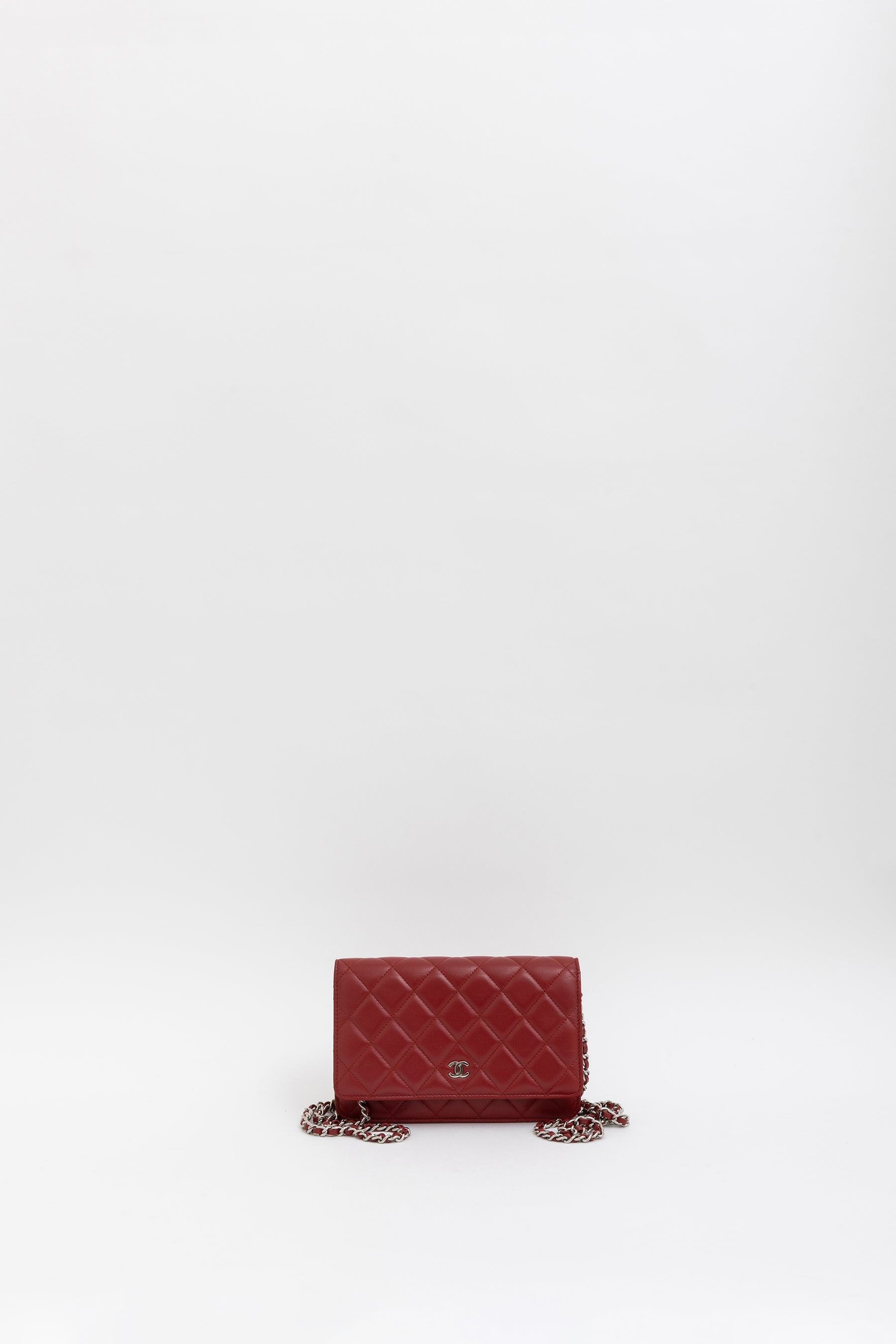Quilted Lambskin Leather Classic Wallet on Chain