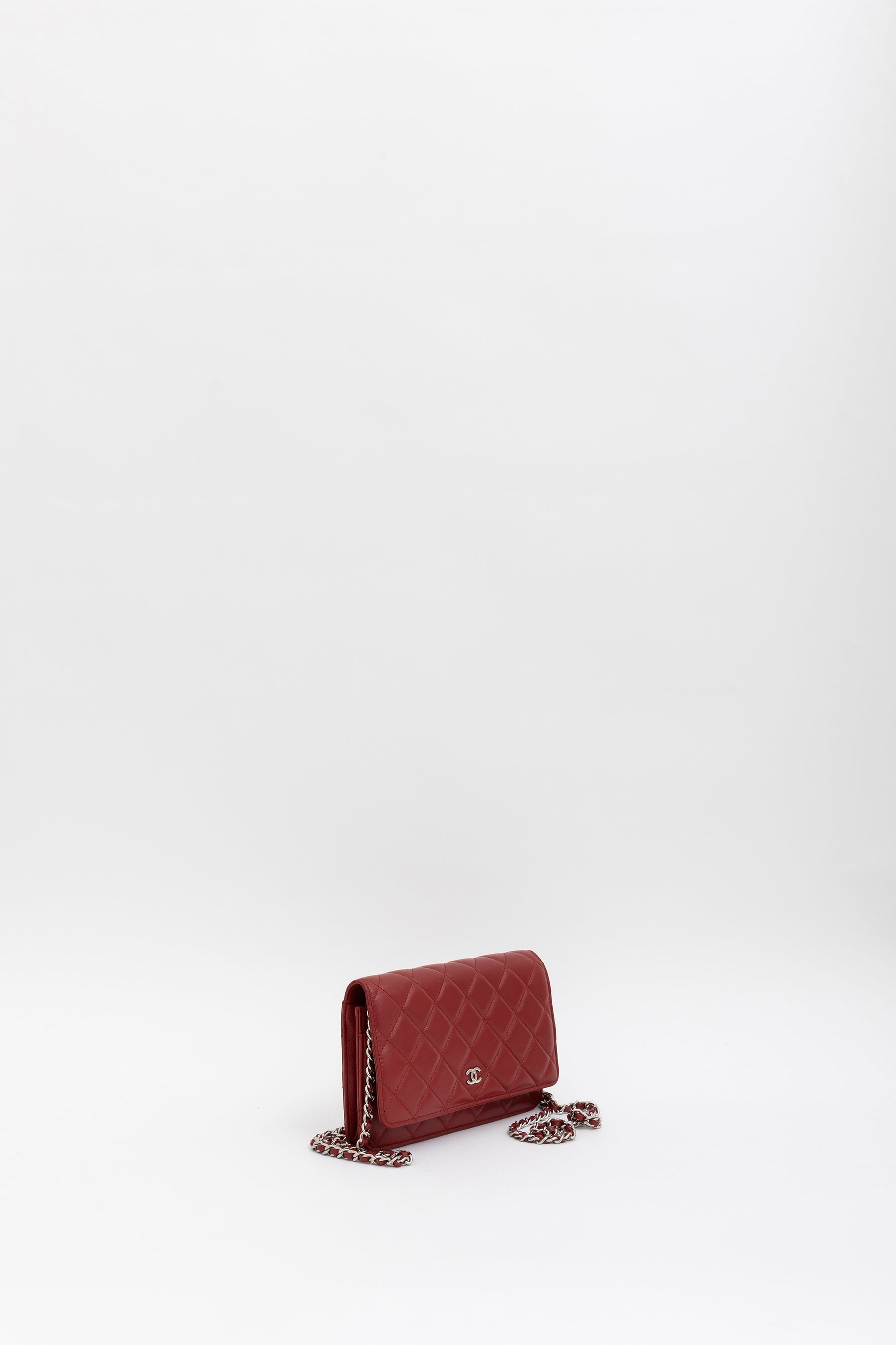 Quilted Lambskin Leather Classic Wallet on Chain