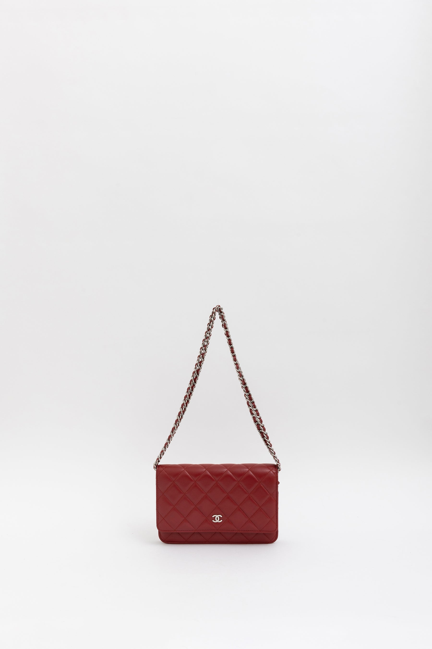 Quilted Lambskin Leather Classic Wallet on Chain