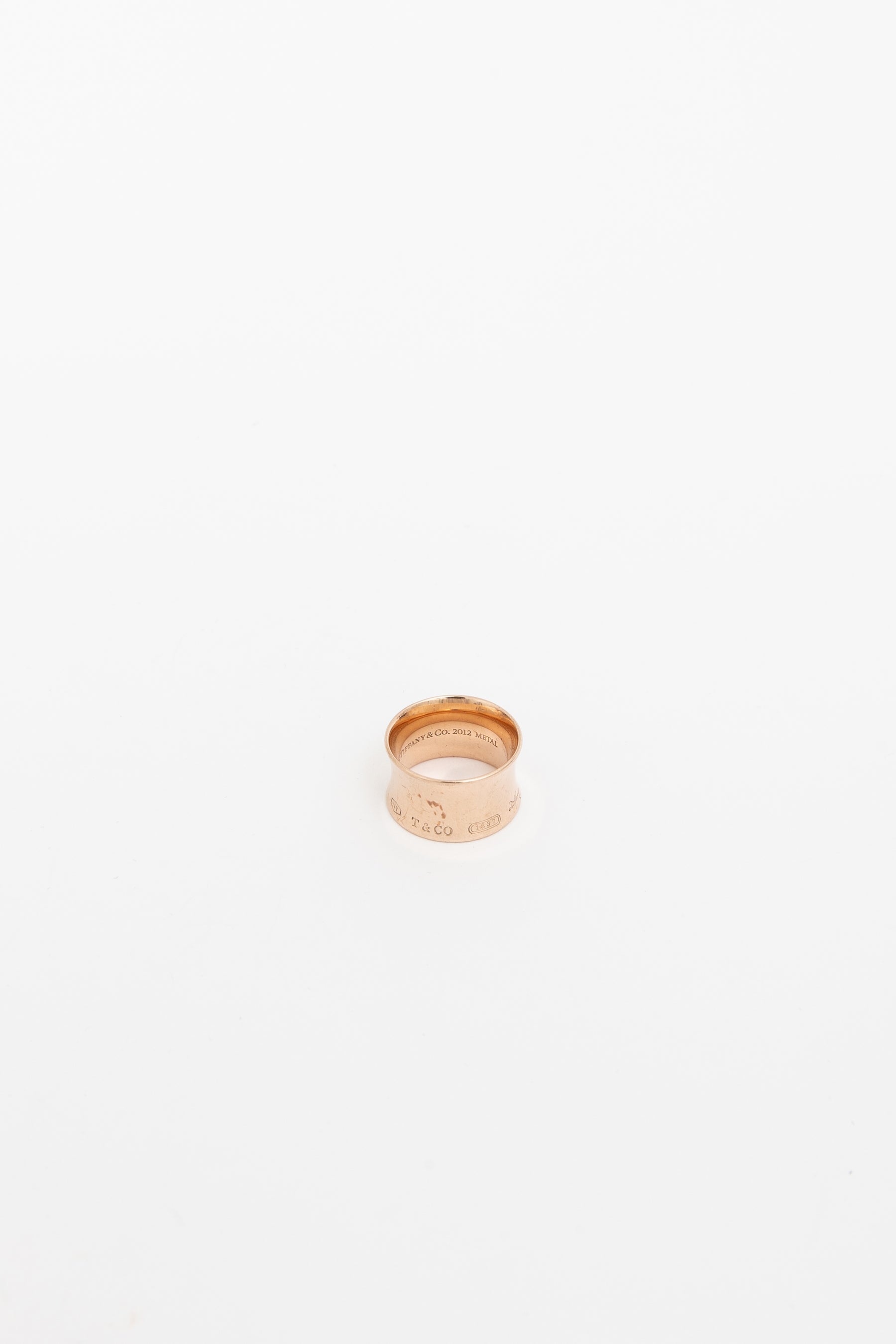 Wide Rose Gold Tiffany 1837 Ring