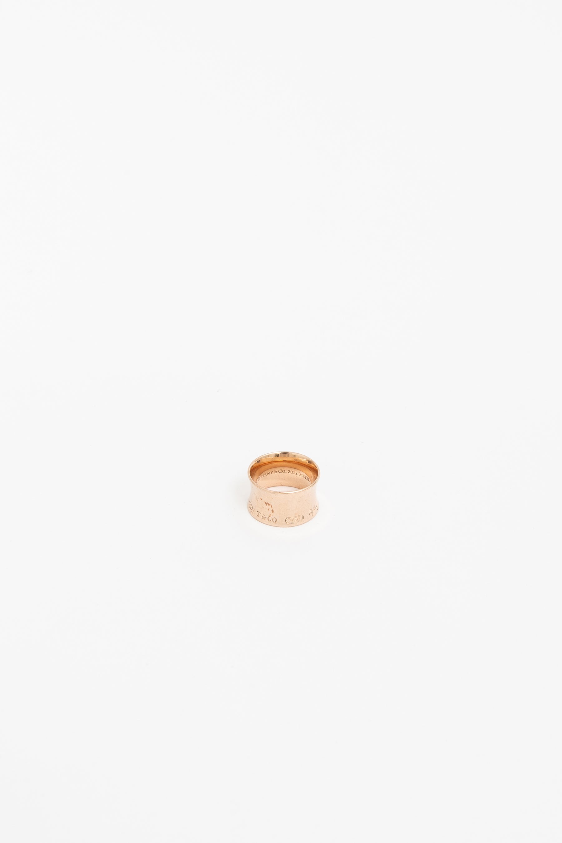 Wide Rose Gold Tiffany 1837 Ring