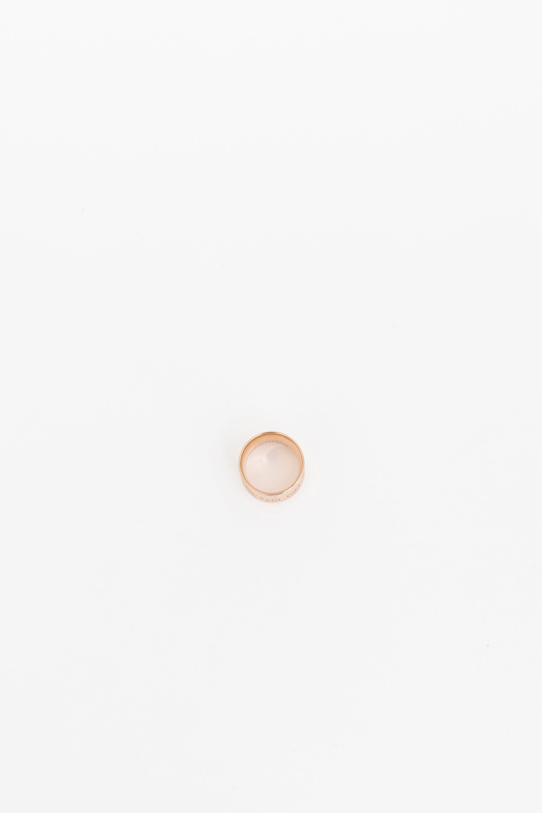 Wide Rose Gold Tiffany 1837 Ring