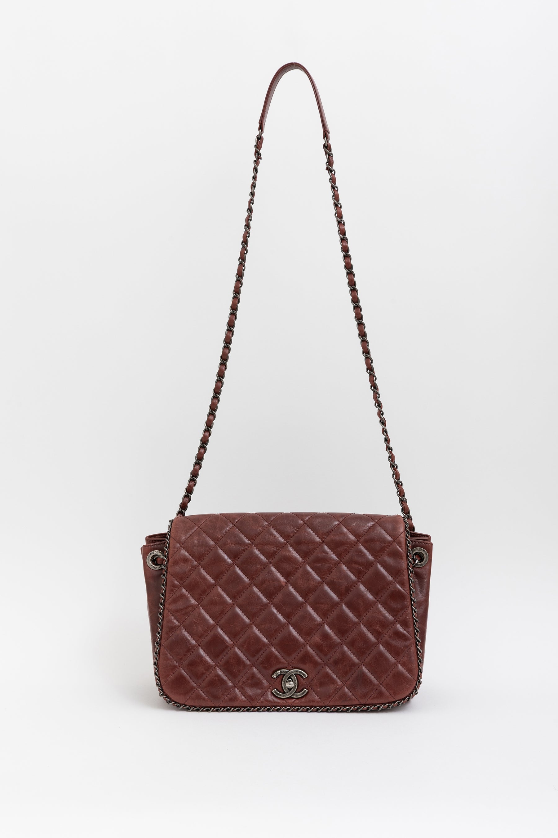Enchained Accordion Flap Bag
