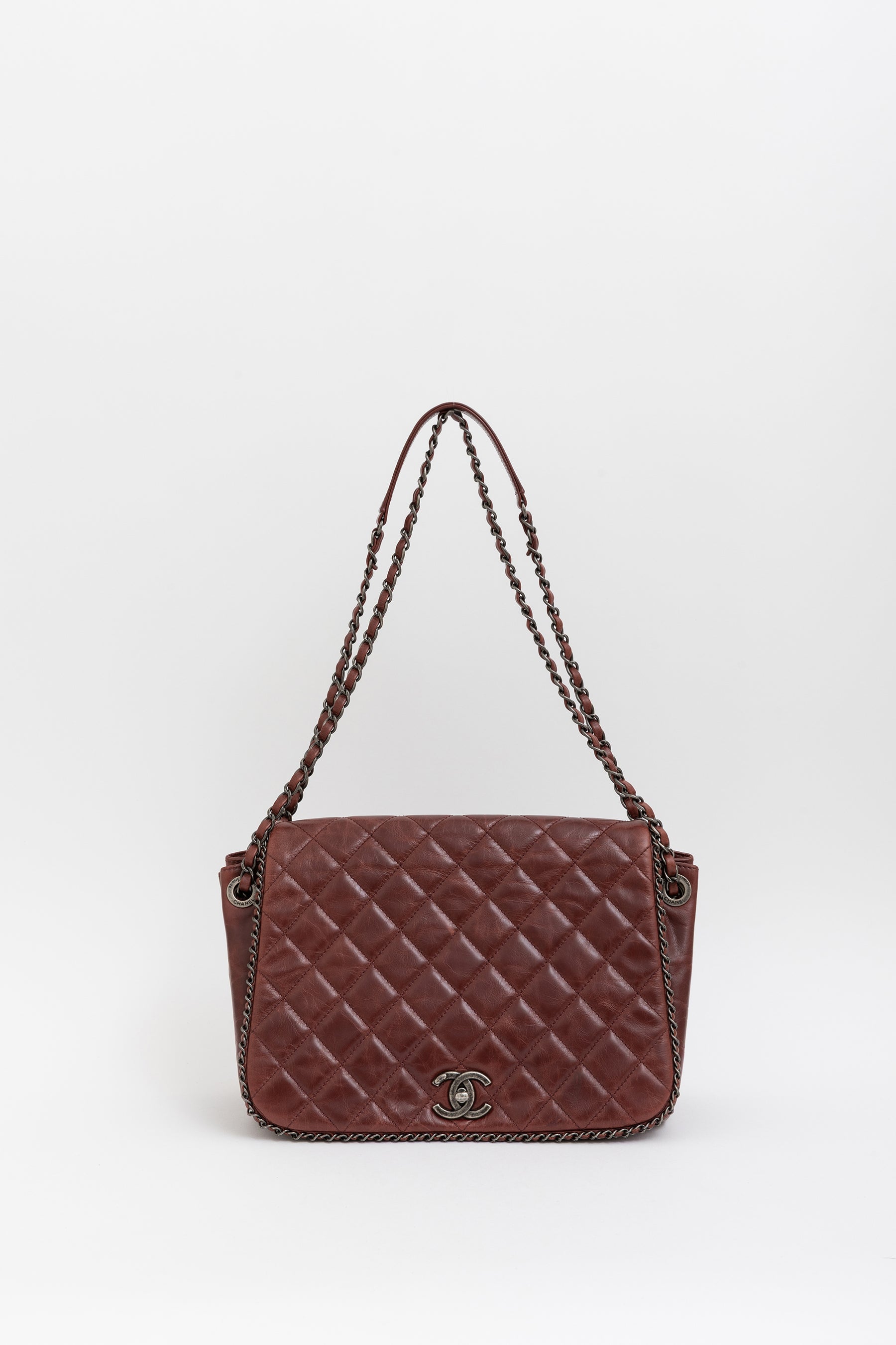 Enchained Accordion Flap Bag