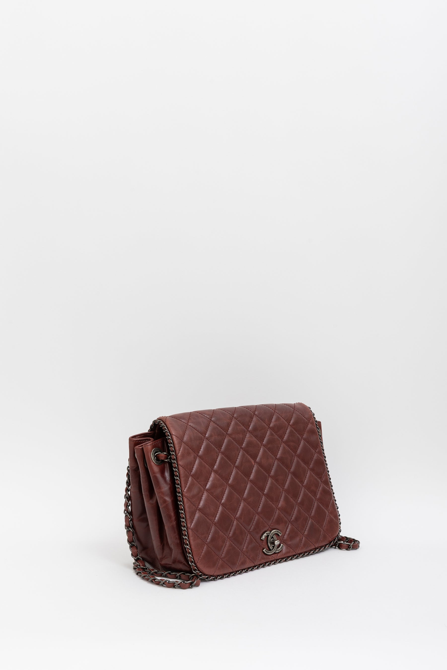 Enchained Accordion Flap Bag