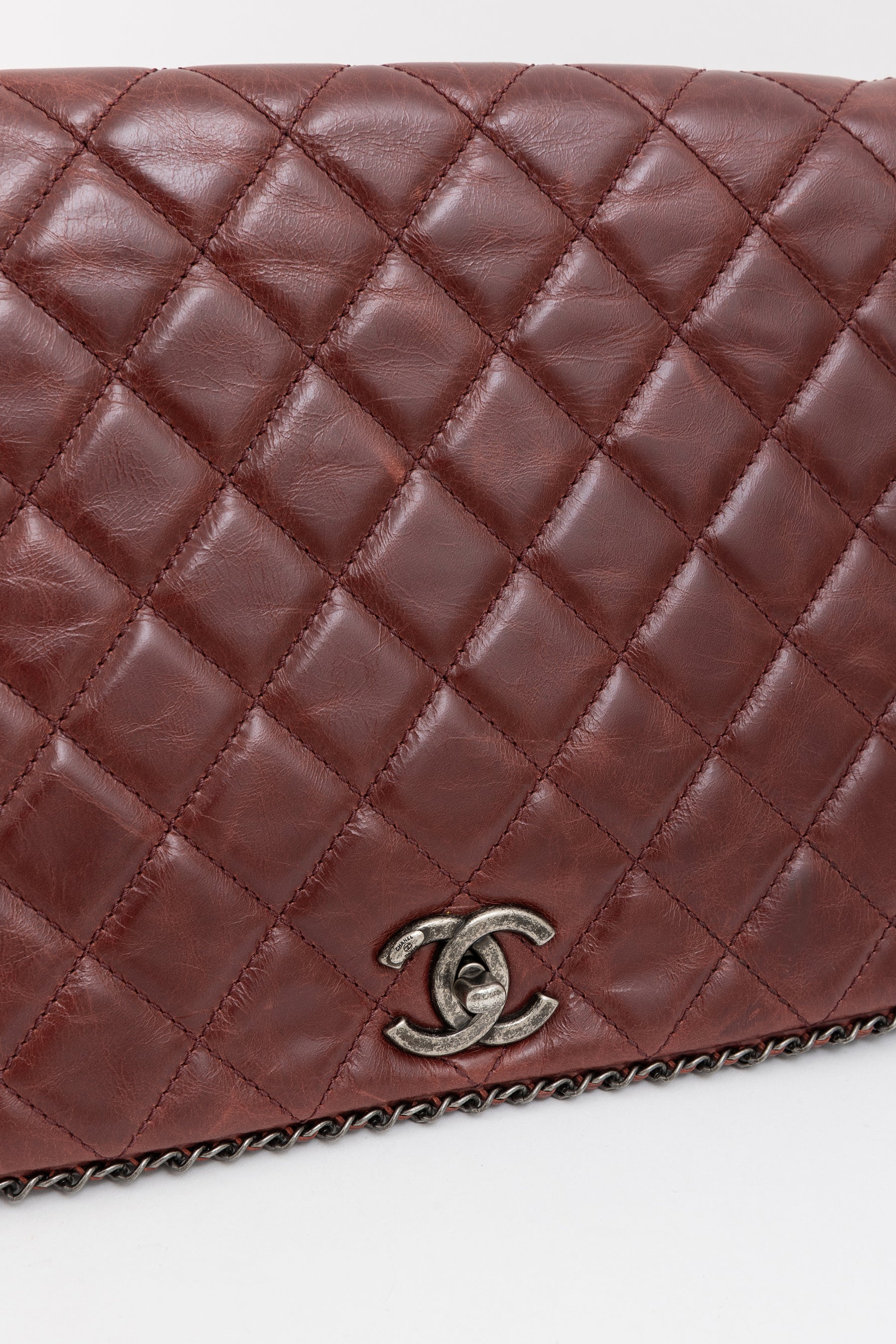 Enchained Accordion Flap Bag